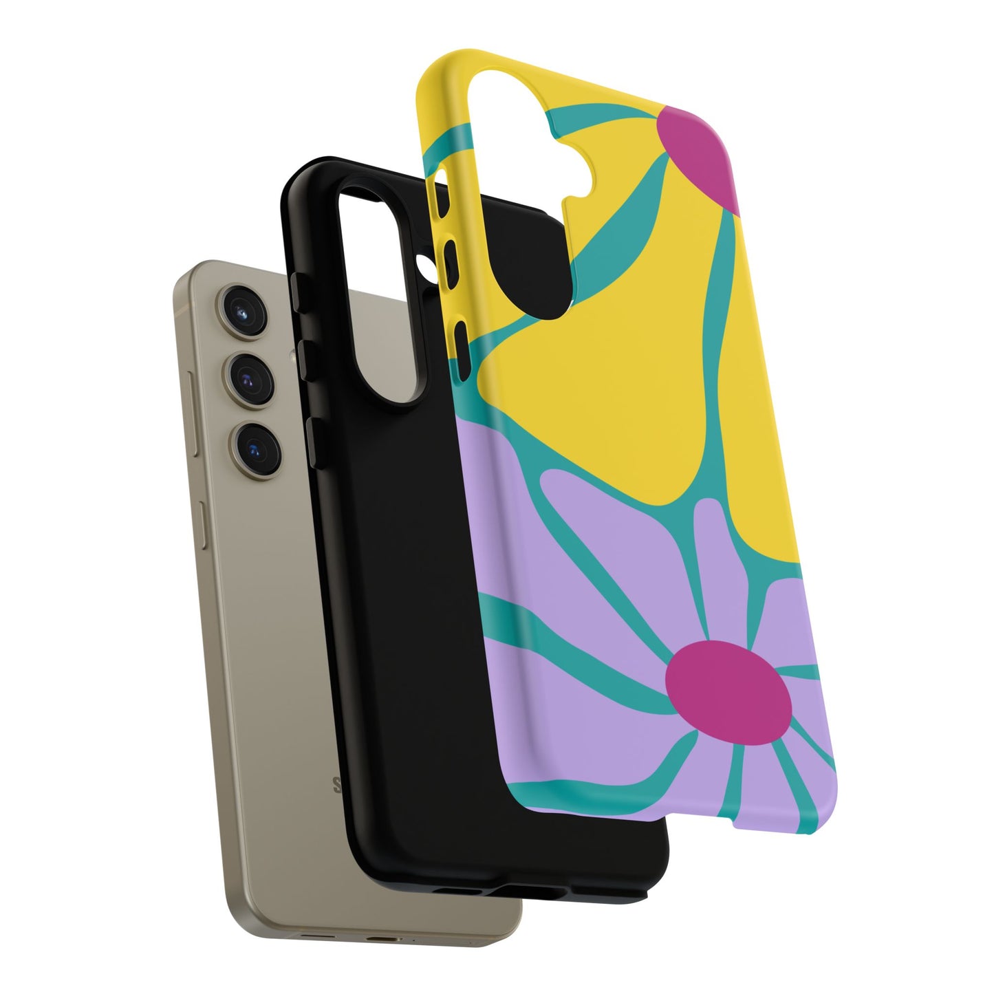 Matisse Style Floral Tough Phone Case, Colorful Abstract Flowers, Gift for Art Lovers, Wide Range of Smartphones