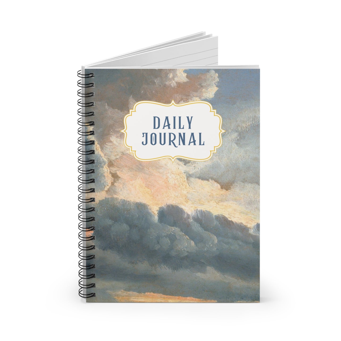 Clouds Sunset Study Notebook - Simon Alexandre Clement Denis Art - Ruled Spiral Journal for Art and Nature Lovers