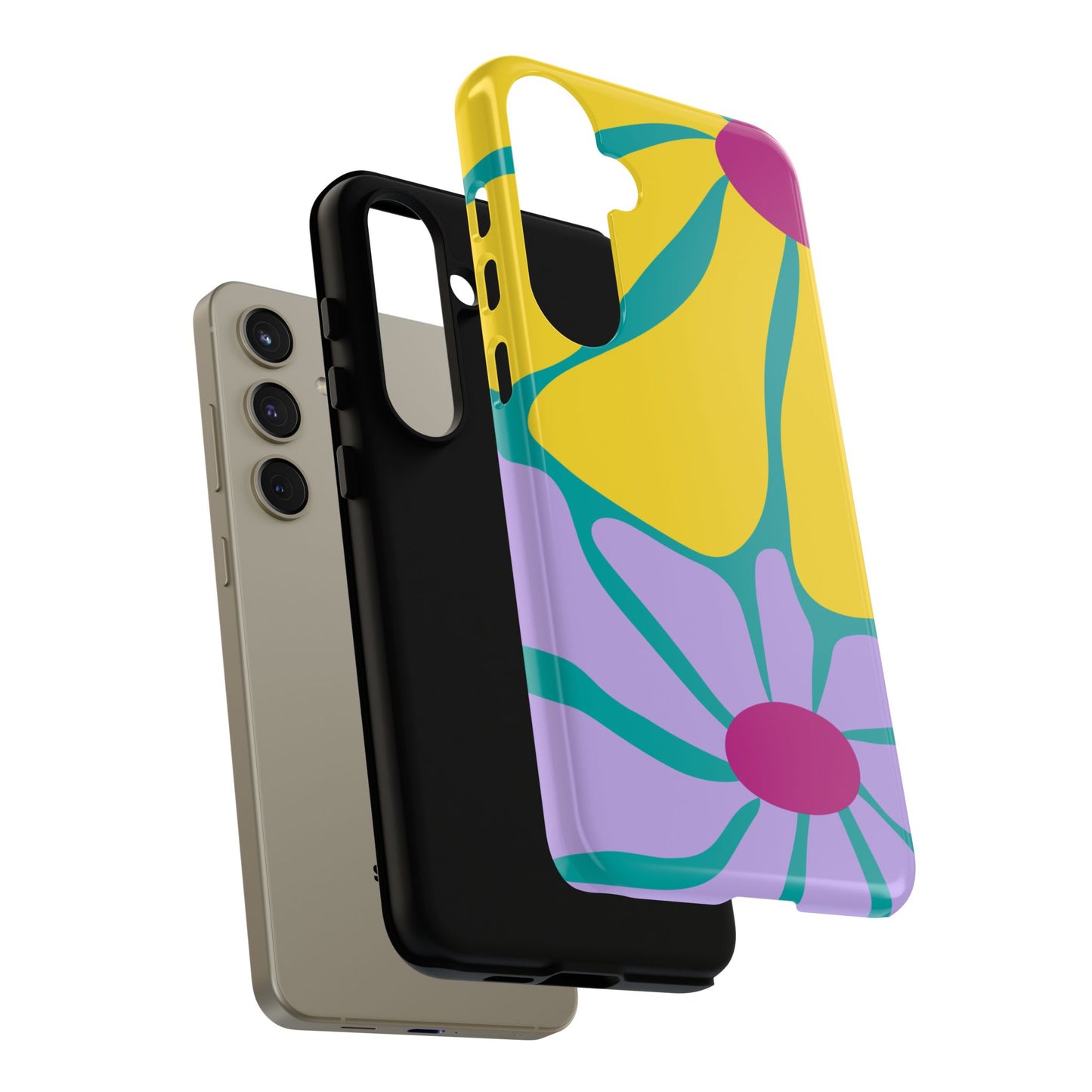 Matisse Style Floral Tough Phone Case, Colorful Abstract Flowers, Gift for Art Lovers, Wide Range of Smartphones