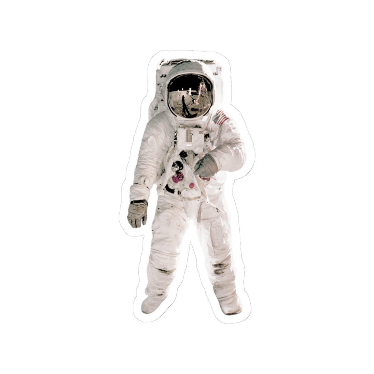 American Astronaut Sticker - Space Enthusiast Gift, Cosmic Decor, Outer Space Laptop Decal, NASA Theme Vinyl Sticker