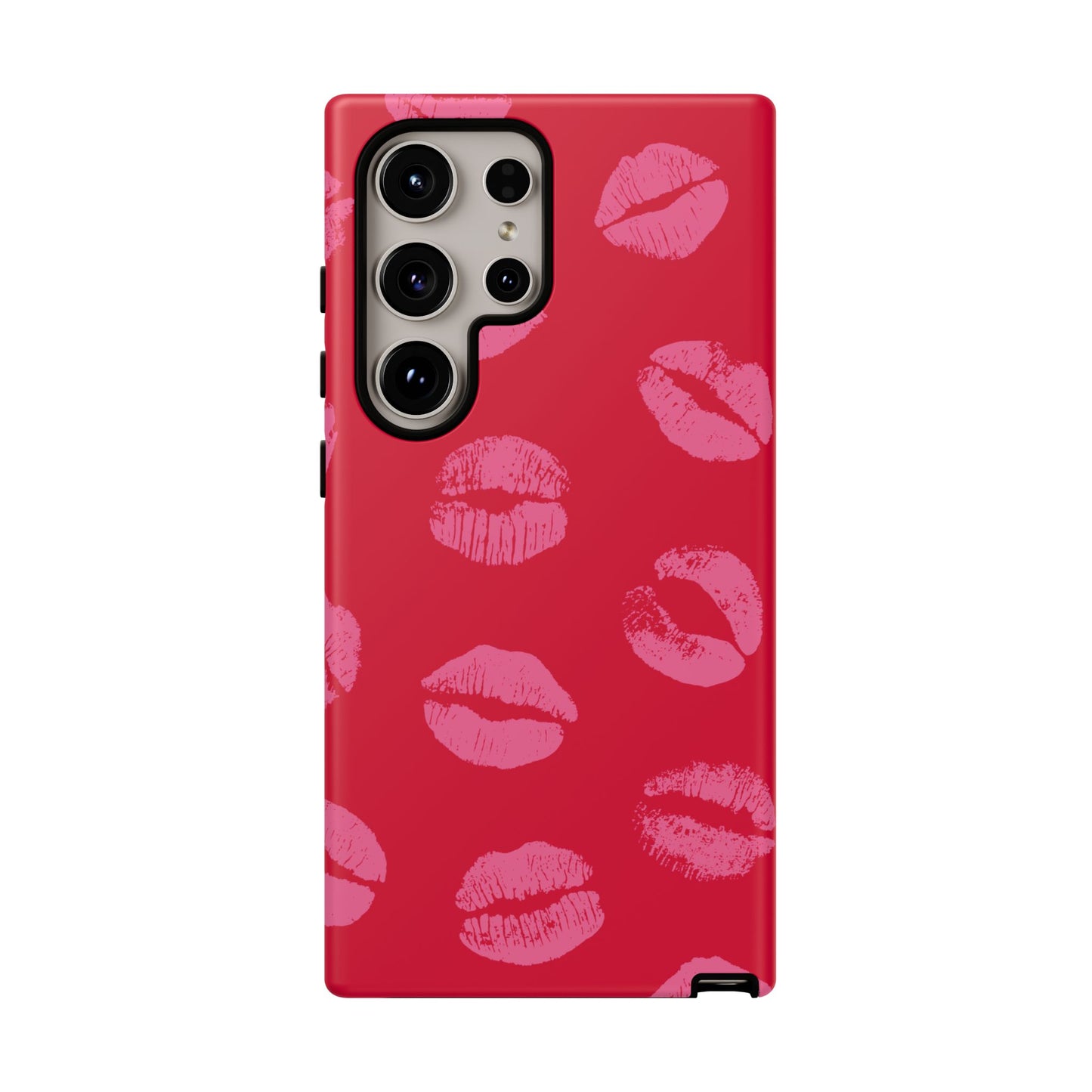 Lipstick Kisses Phone Case, Chic Tough Case for iPhone, Pixel, Galaxy, Stylish Gift for Girlfriend