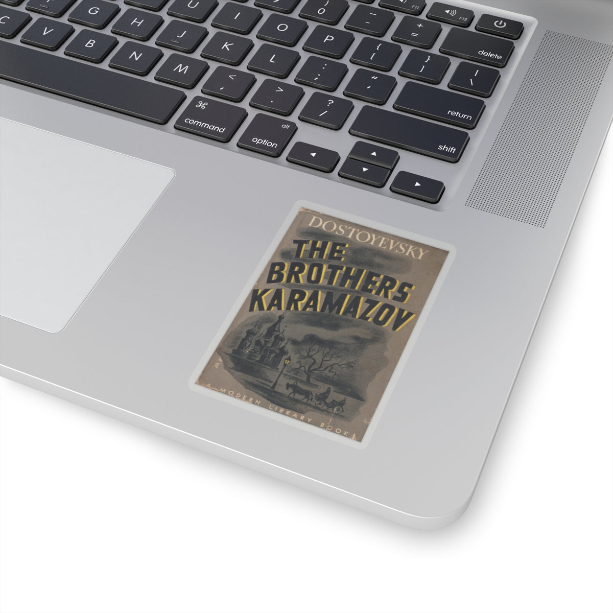 Vintage The Brothers Karamazov Book Cover Decal Sticker, Literary Gift for Literature Lovers, Sticker for Laptop and Water Bottle