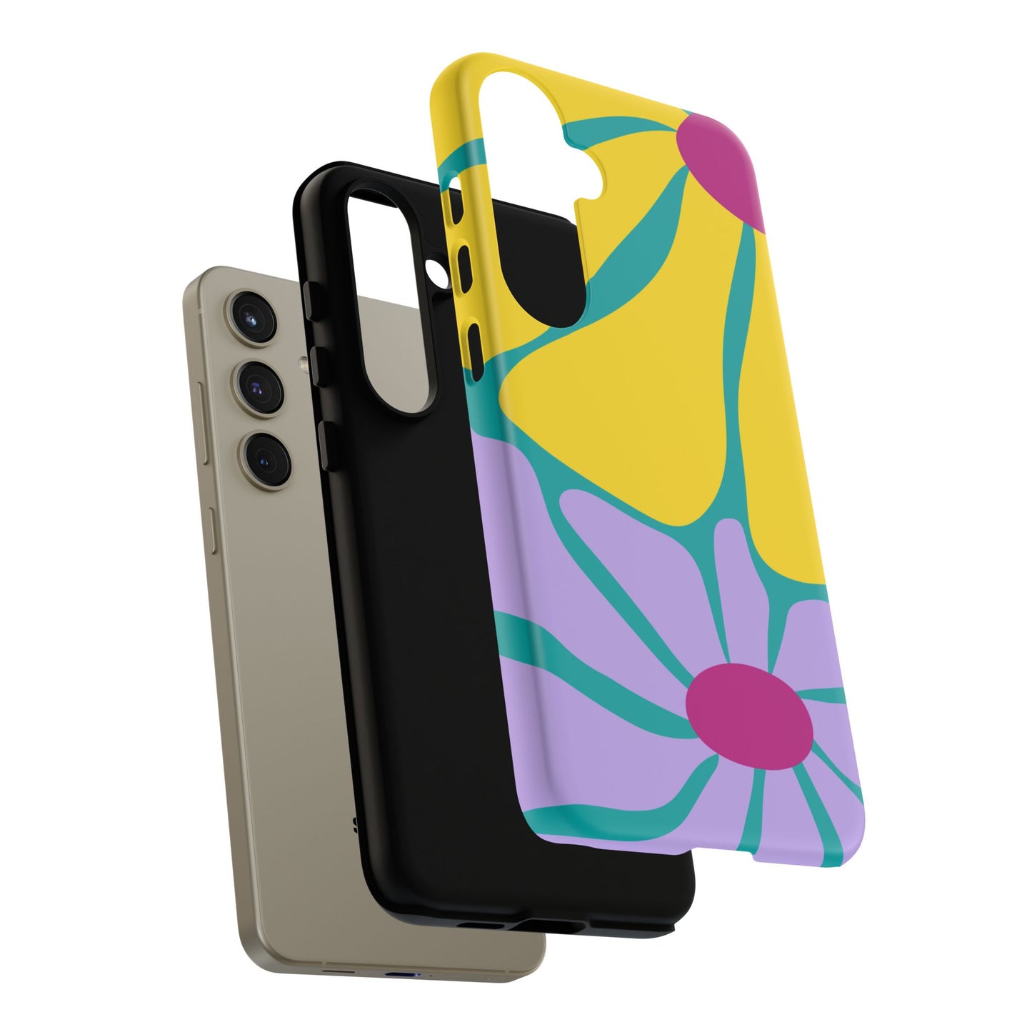 Matisse Style Floral Tough Phone Case, Colorful Abstract Flowers, Gift for Art Lovers, Wide Range of Smartphones