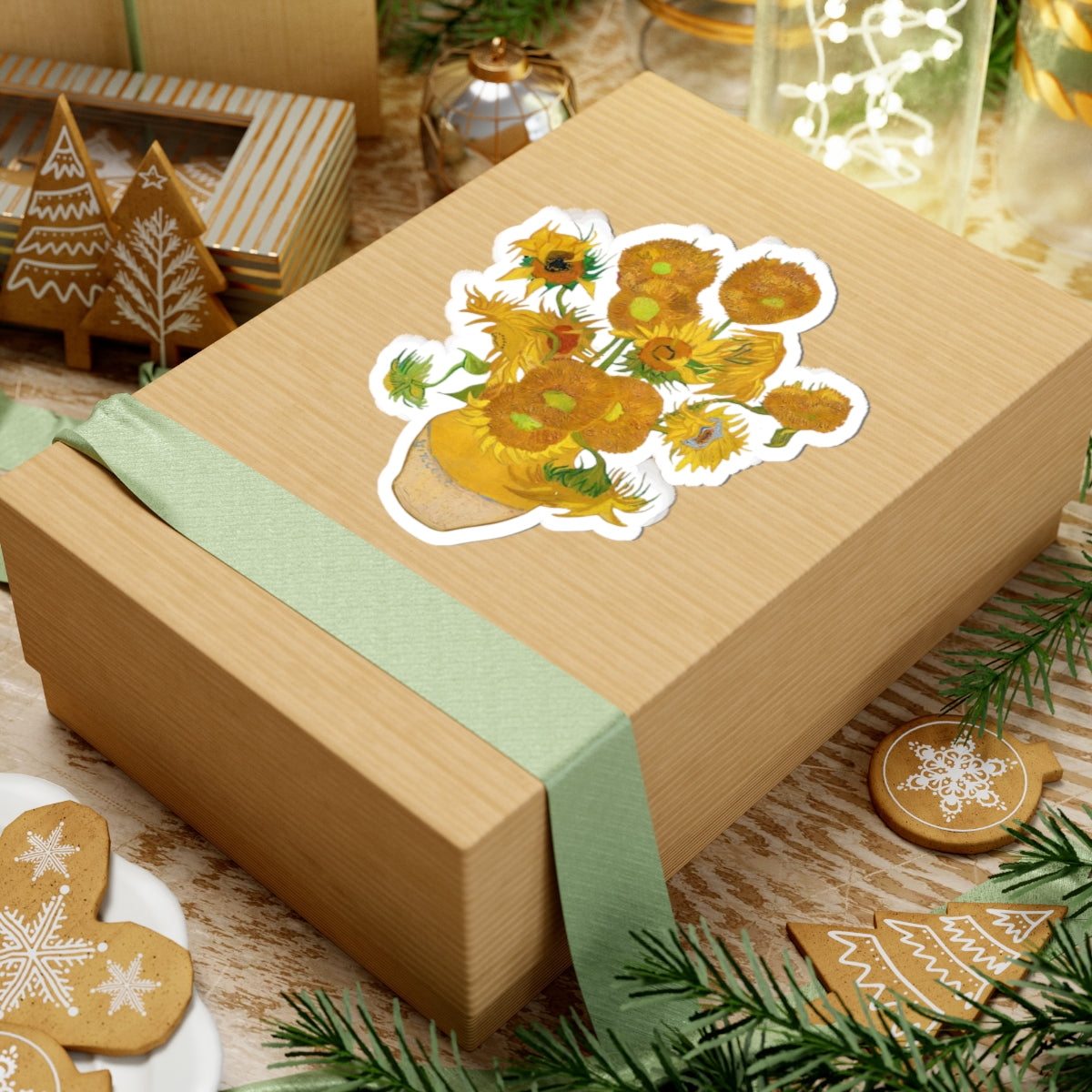 Van Gogh Sunflower Decal Sticker, Perfect Gift, Art Sticker for Laptop and Water Bottle