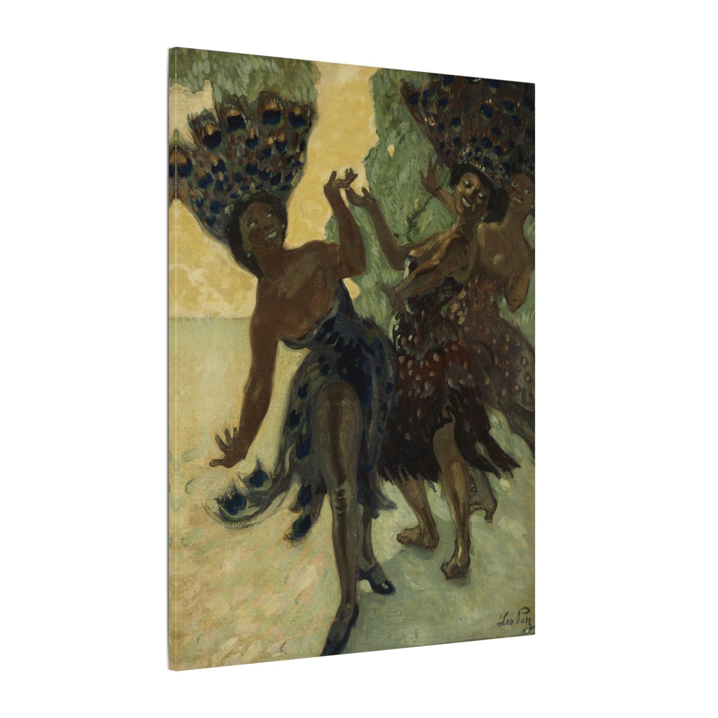 Dancers by Leo Putz Canvas Print, Art Nouveau, Tyrolean German Painter, Wall Art, Rare Find Gift