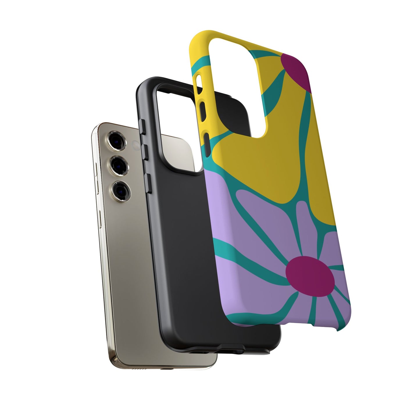 Matisse Style Floral Tough Phone Case, Colorful Abstract Flowers, Gift for Art Lovers, Wide Range of Smartphones