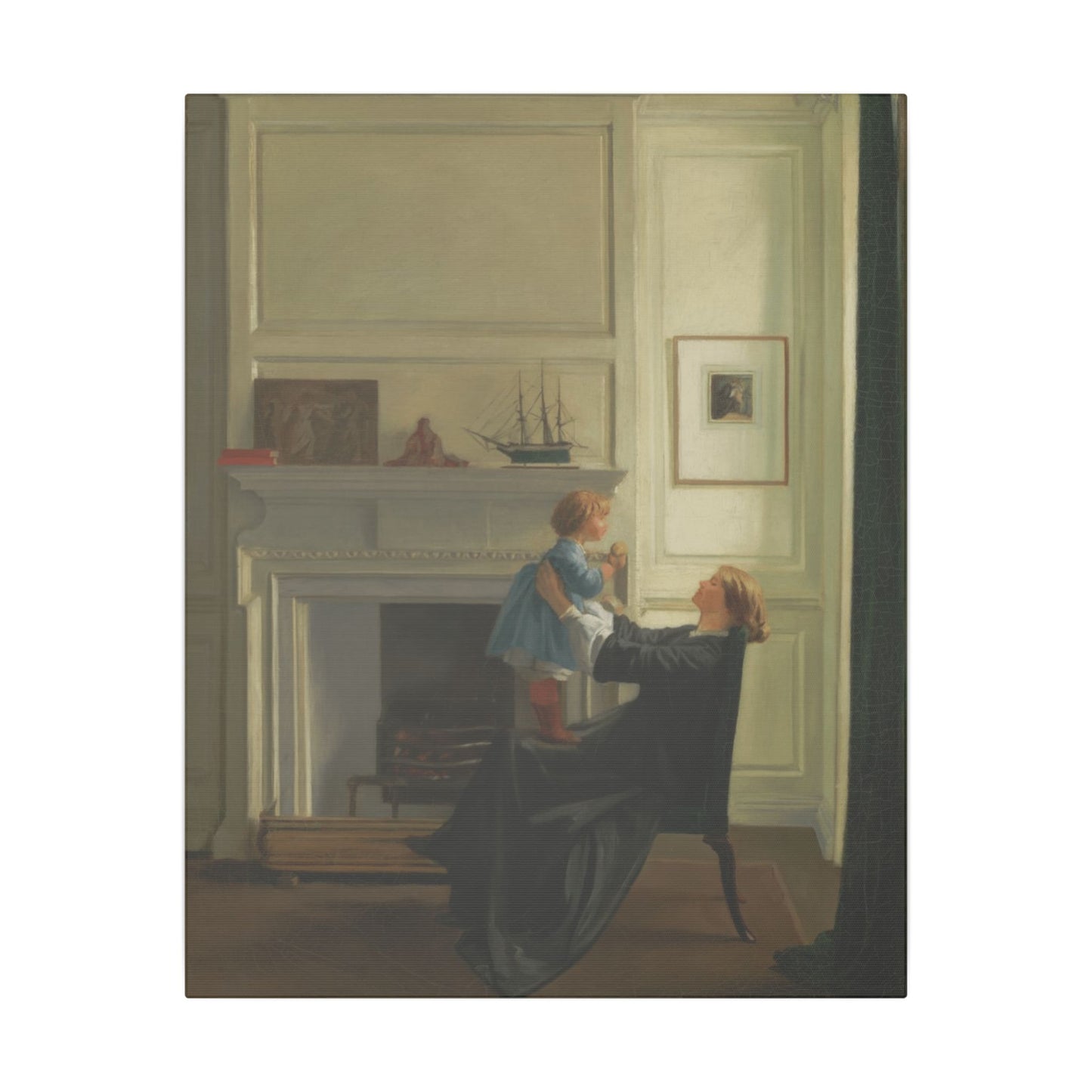 Mother and Child Canvas Print by Sir William Rothenstein, Perfect Mother's Day Gift, Present for Mom's Birthday