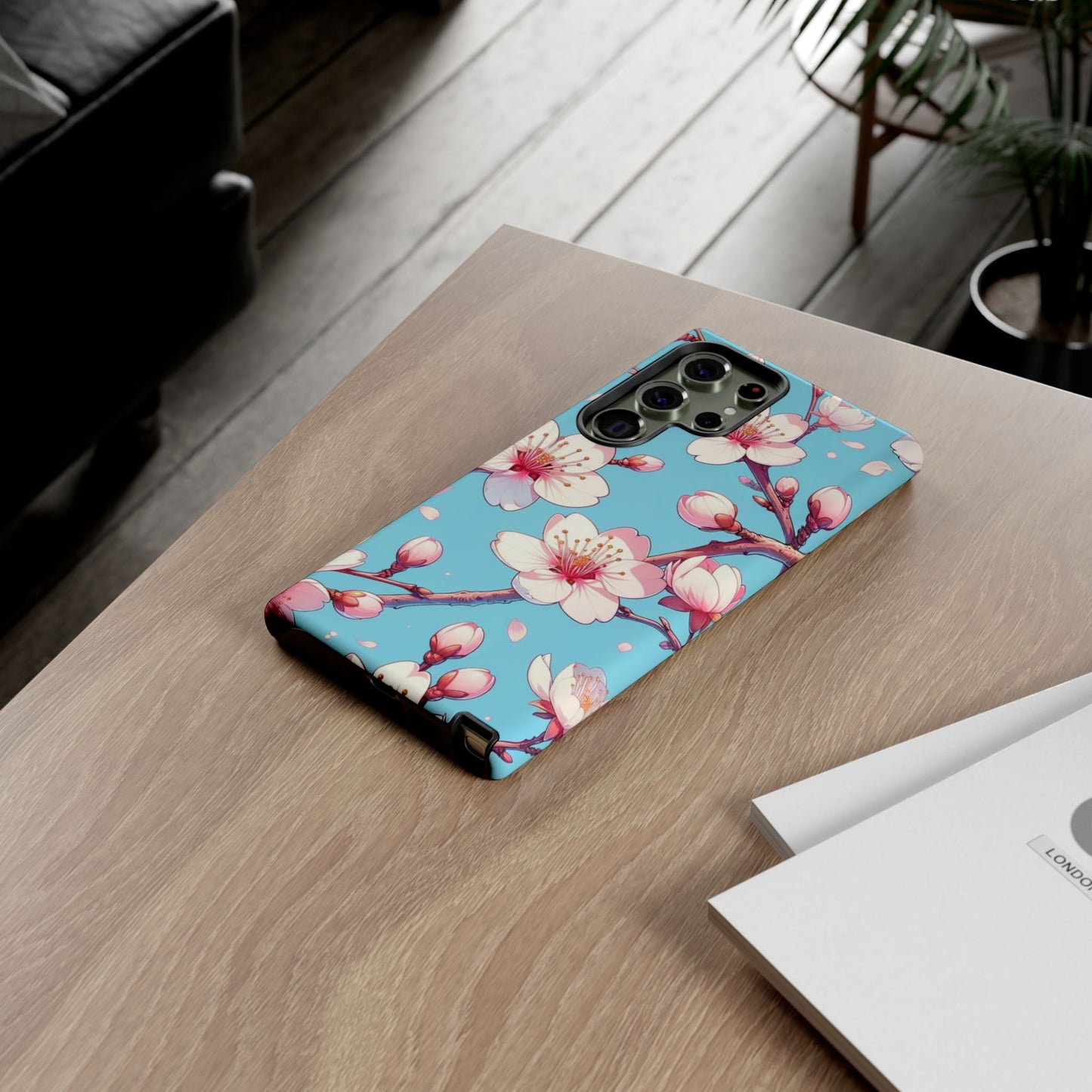 Anime Phone Case, Sakura Blossom Tough Case, Friend Gift, Japanese Culture, Protective Cover, Anime Lover Gift