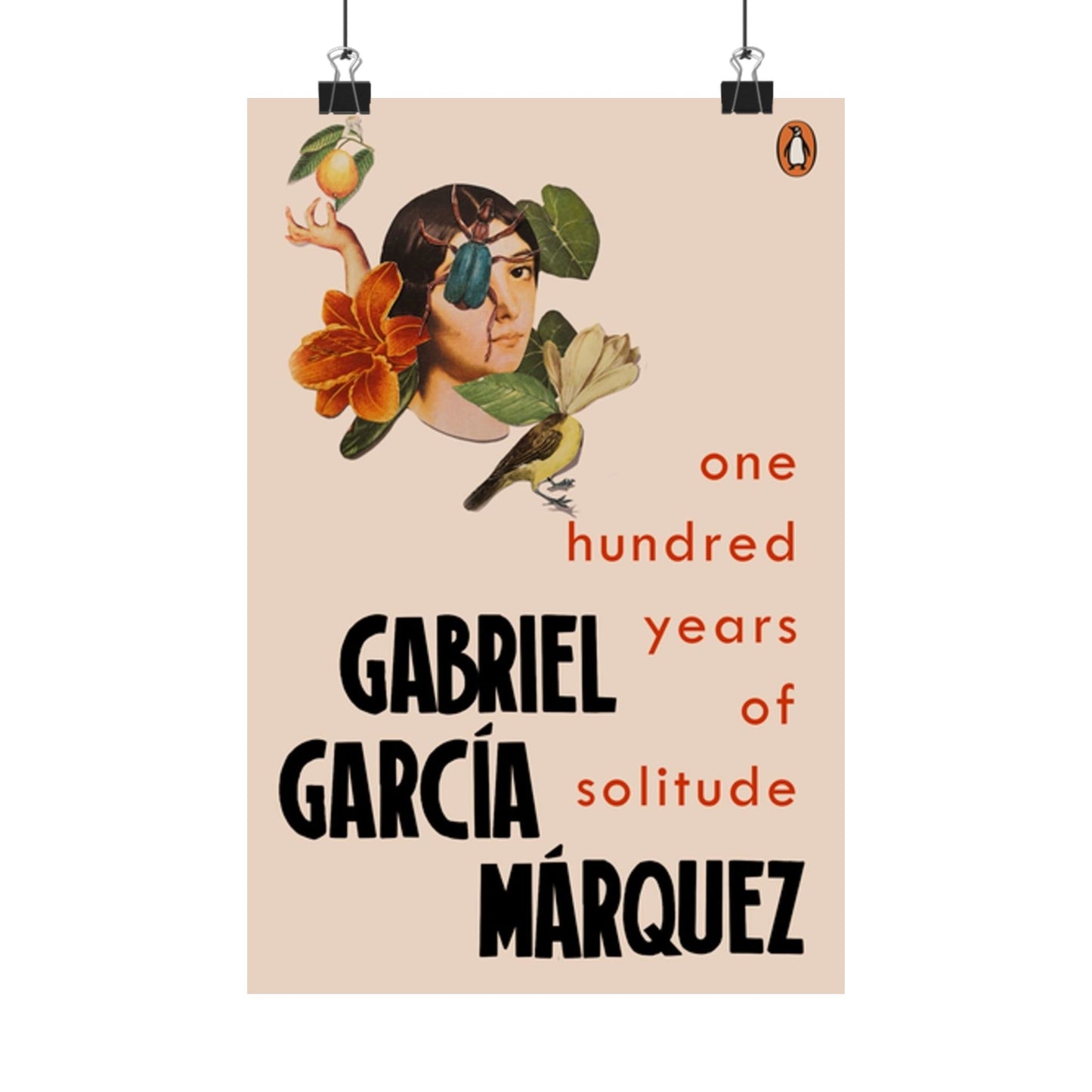 One Hundred Years of Solitude Book Cover Poster, Literary Wall Art for Gabriel Garcia Marquez Fans, Gift for Book Lovers