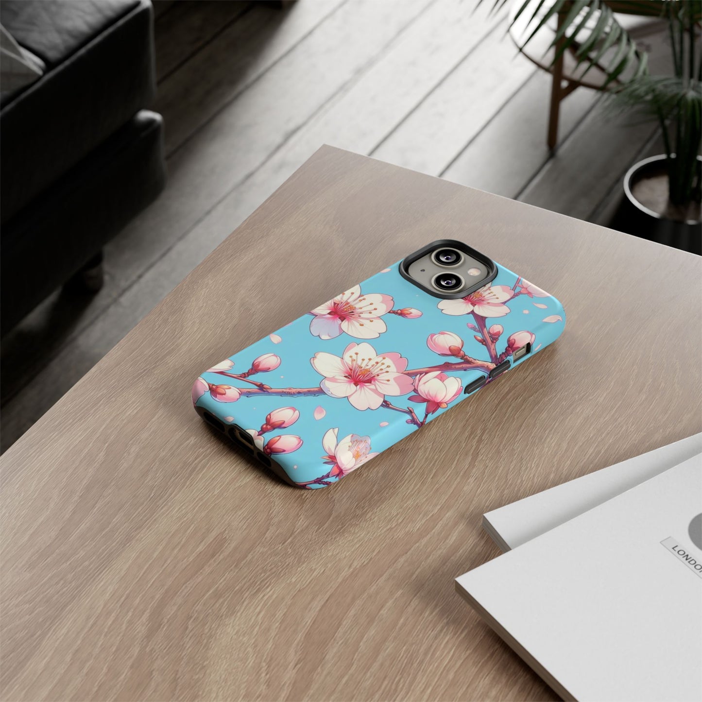 Anime Phone Case, Sakura Blossom Tough Case, Friend Gift, Japanese Culture, Protective Cover, Anime Lover Gift