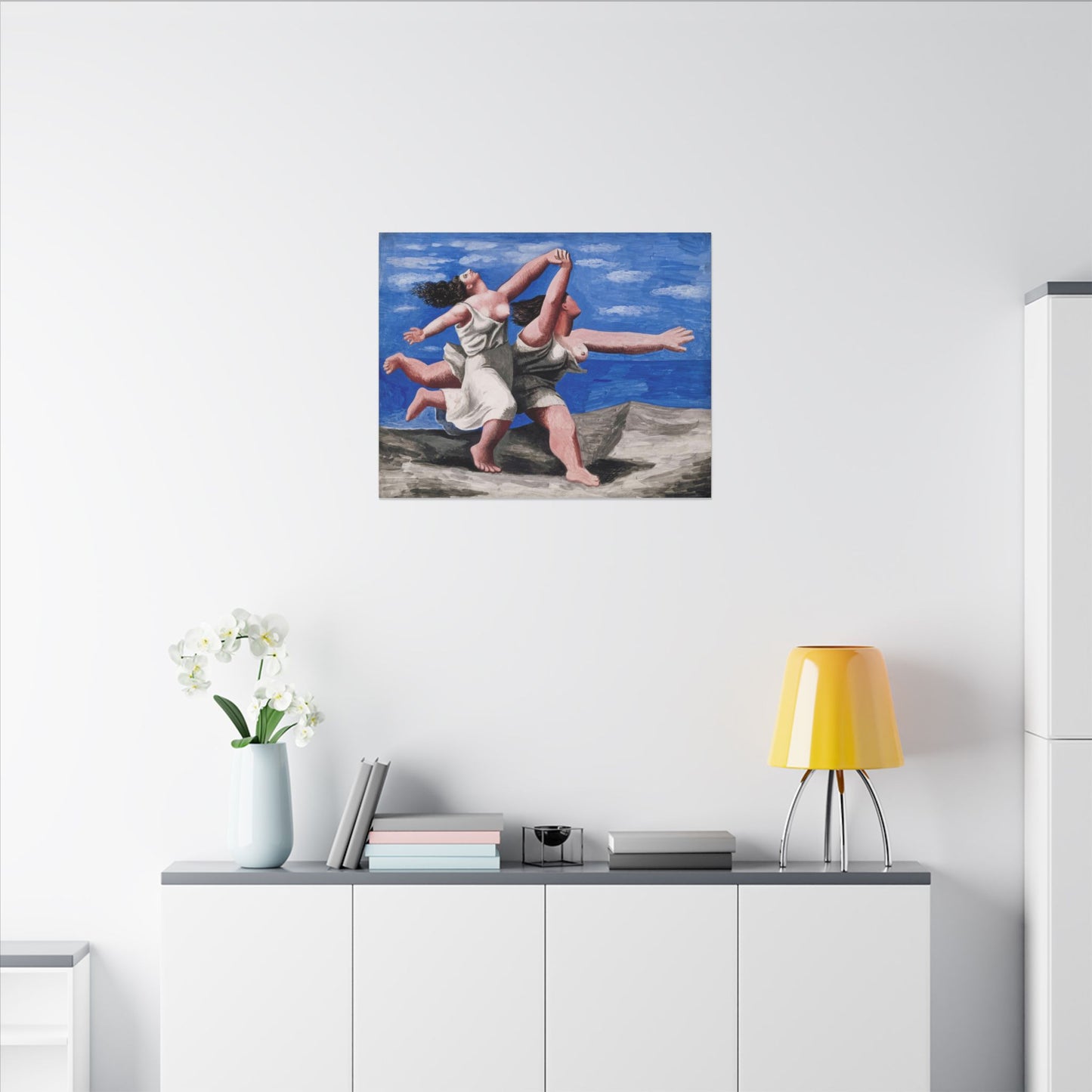 Pablo Picasso Two Women Running on the Beach Canvas Print, Race Classic Artwork, Eco Friendly Canvas for Modern Decor