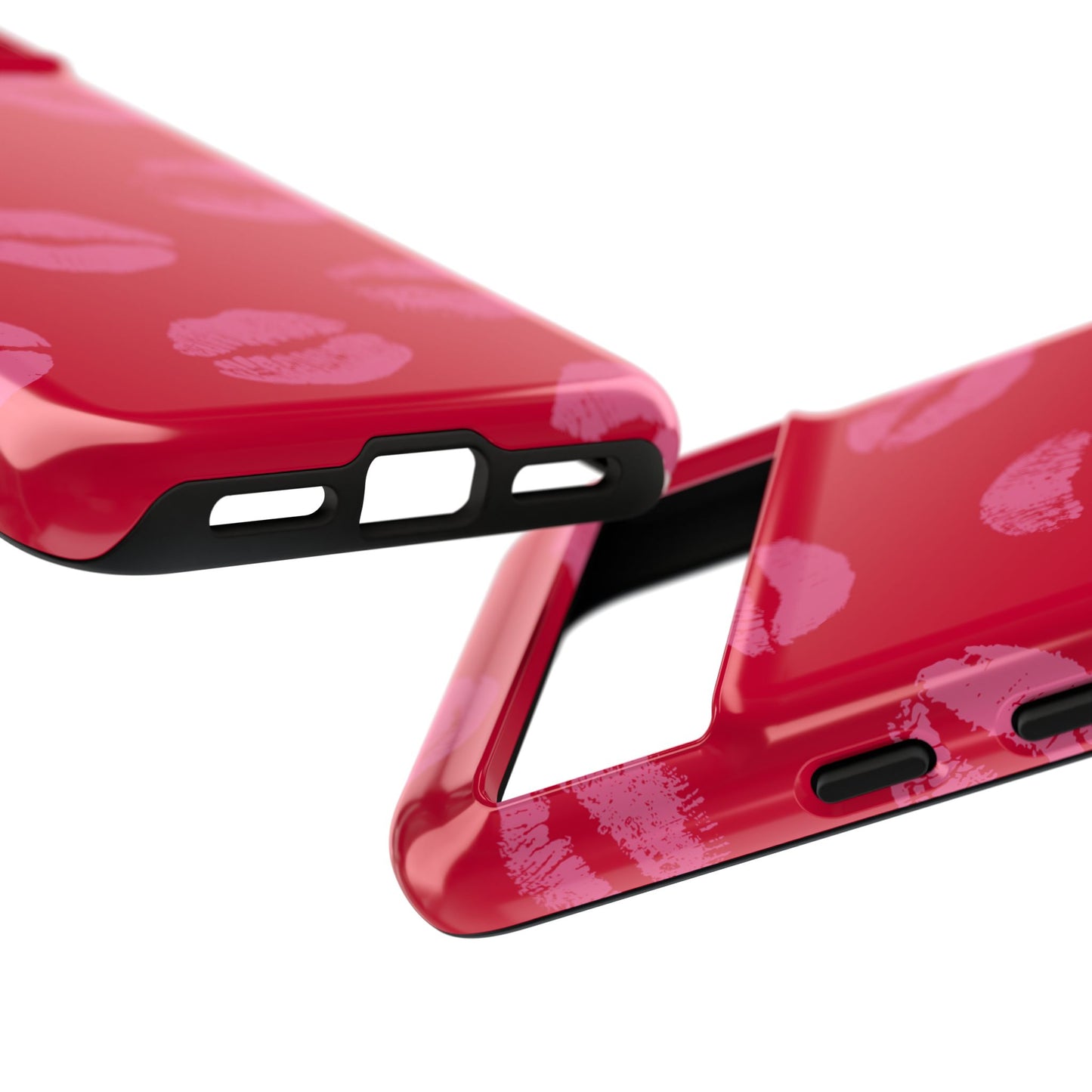 Lipstick Kisses Phone Case, Chic Tough Case for iPhone, Pixel, Galaxy, Stylish Gift for Girlfriend