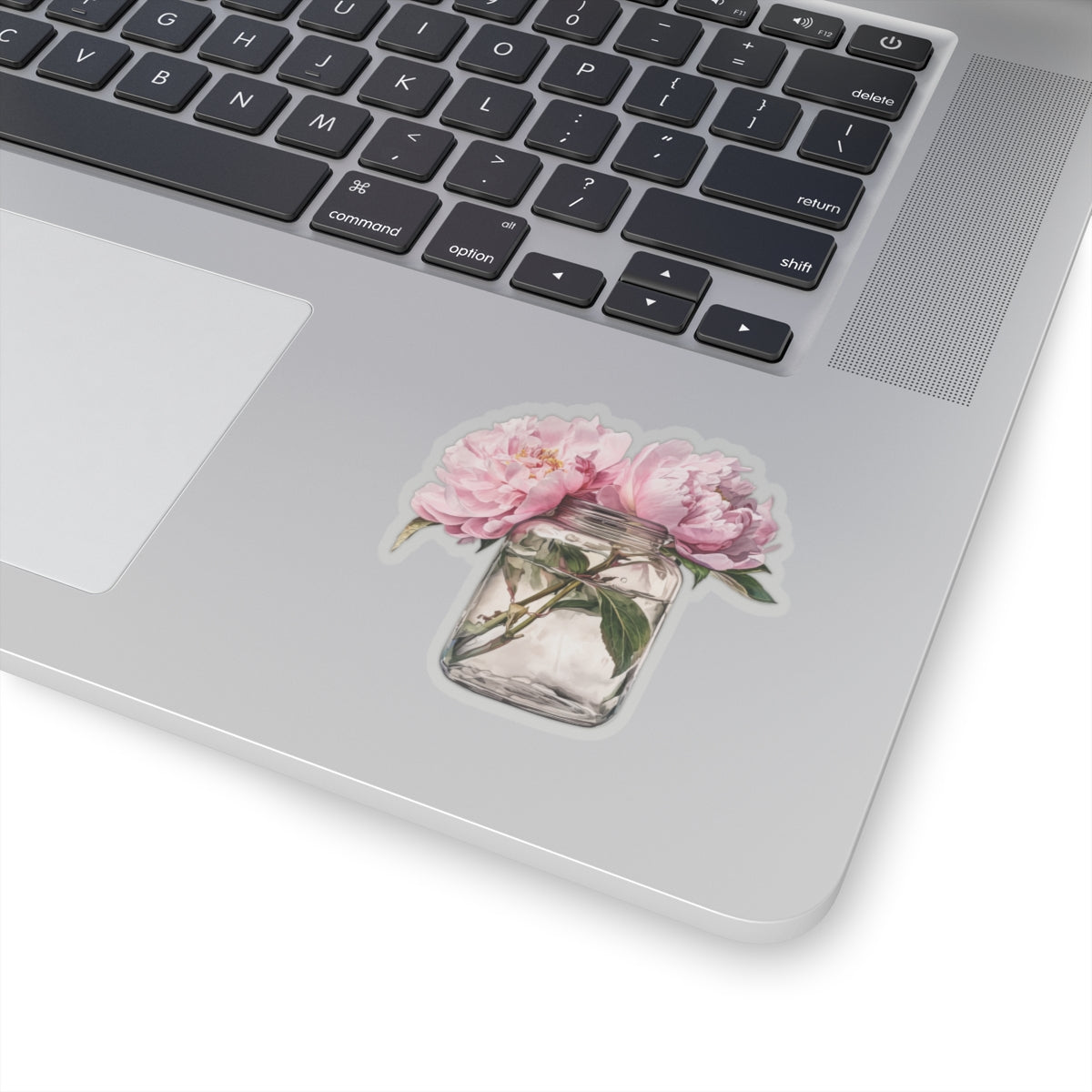 Pink Peonies Sticker, Vinyl Decal for School and University Stationery