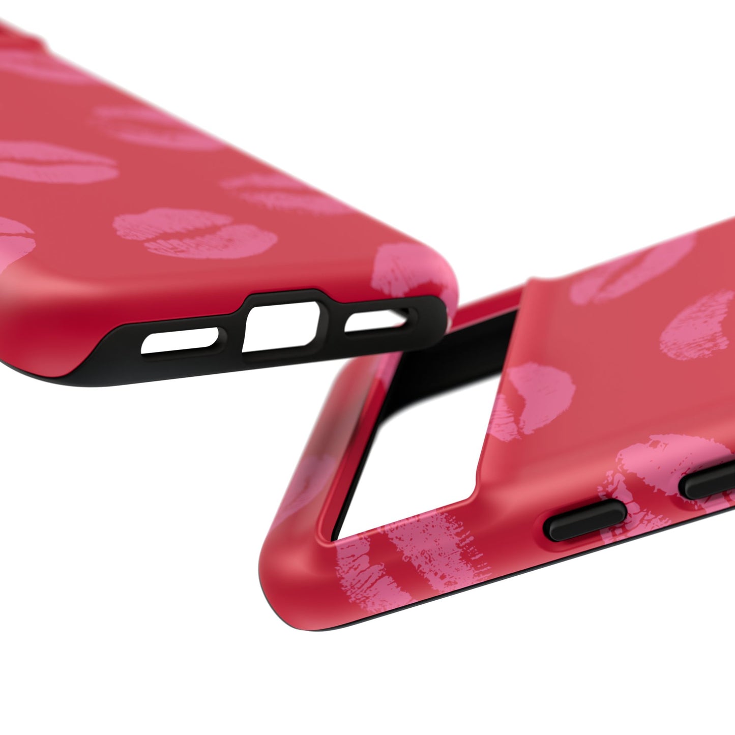 Lipstick Kisses Phone Case, Chic Tough Case for iPhone, Pixel, Galaxy, Stylish Gift for Girlfriend