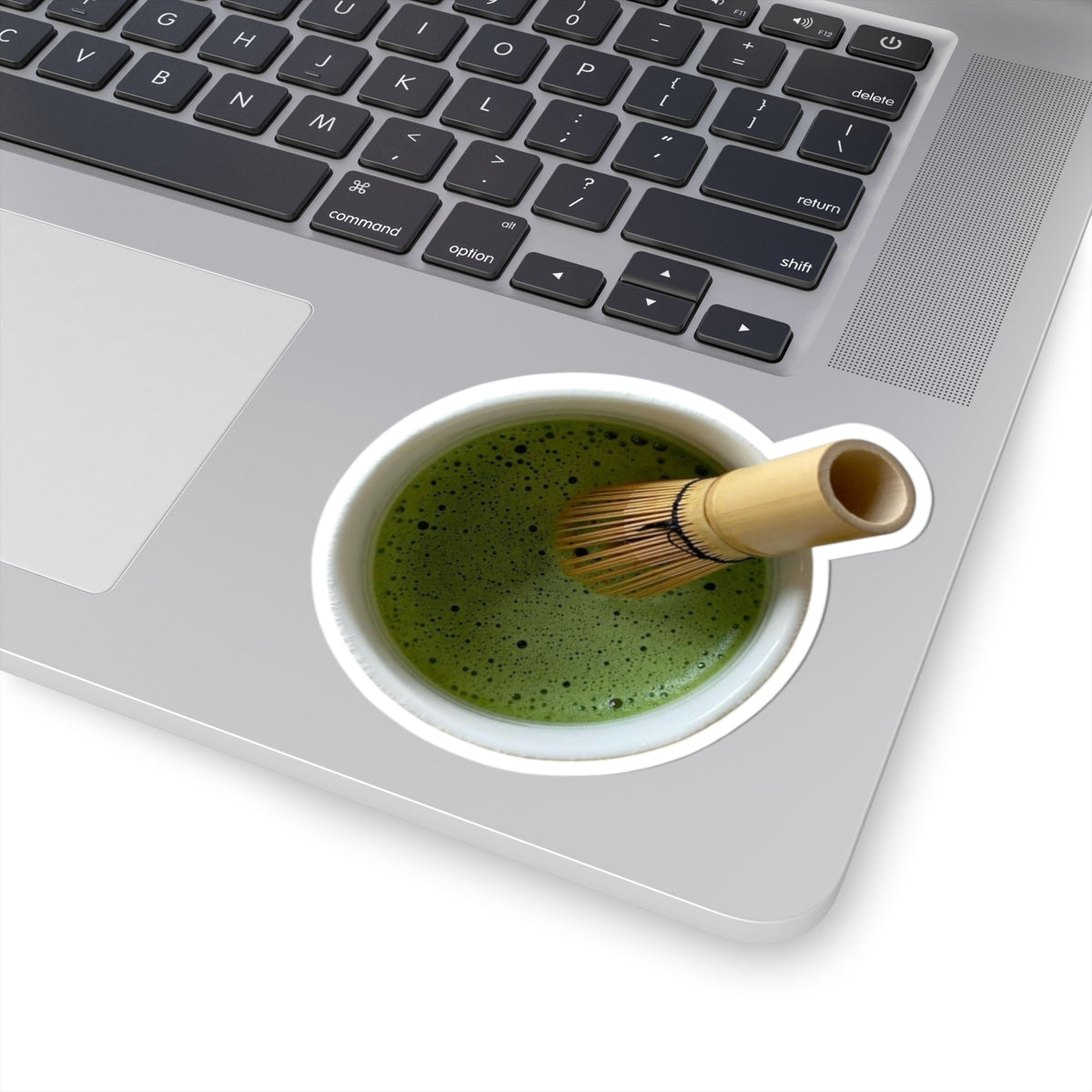 Matcha Whisk Sticker, Realistic Top View Cup Sticker, Green Tea Lover Gift, Sticker for Laptop, Water Bottle Decal, Planner