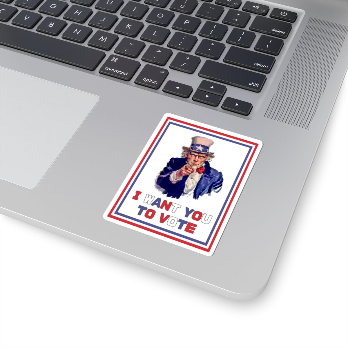 US Election Sticker, Uncle Sam, I Want You to Vote Decal, 2024 Election Campaign, Patriotic Vinyl for Laptops and Water Bottles