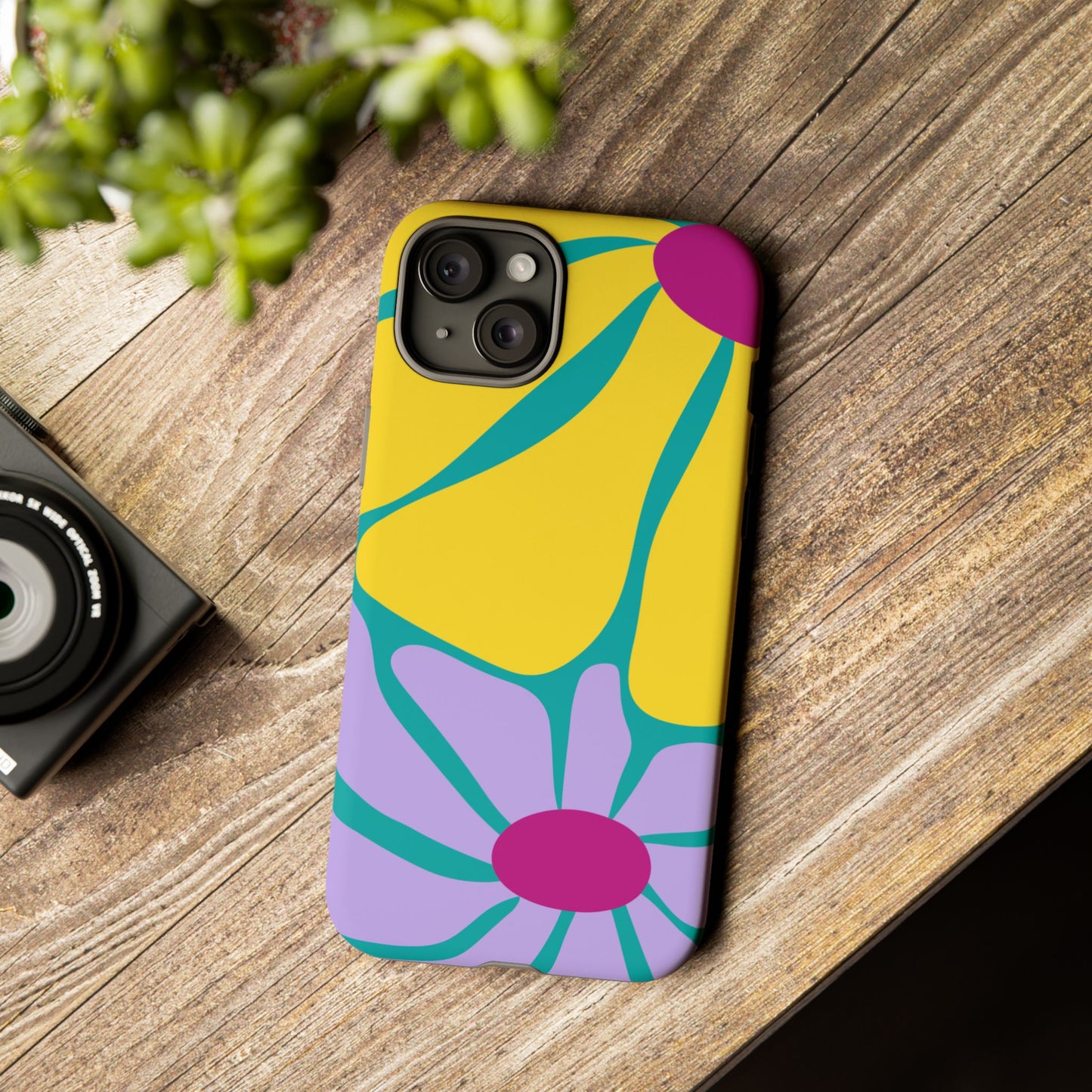Matisse Style Floral Tough Phone Case, Colorful Abstract Flowers, Gift for Art Lovers, Wide Range of Smartphones