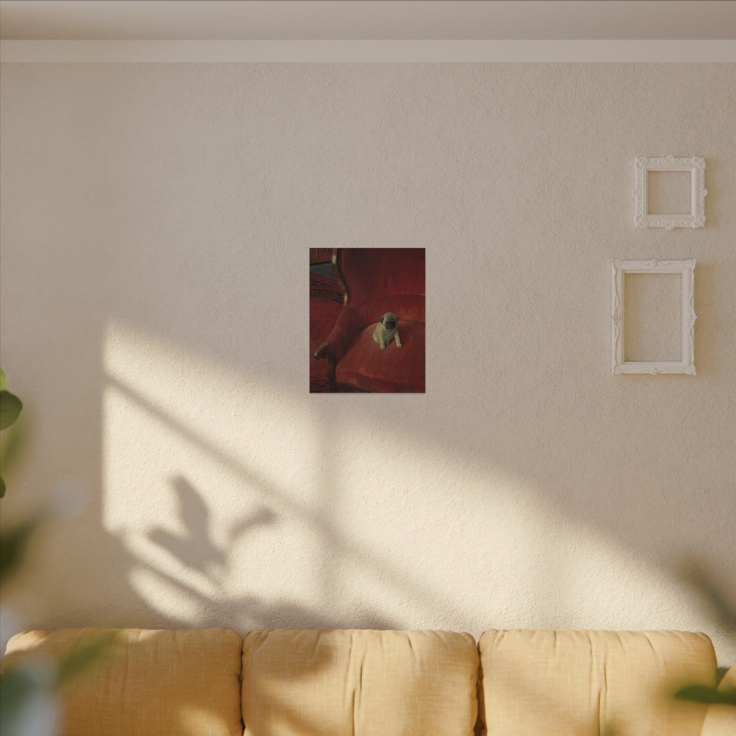 Thomas Heine Siegfried Canvas Print, French Bulldog on Red Chair, Jugendstil Inspired Canvas Art, Perfect Gift for Dog Lovers