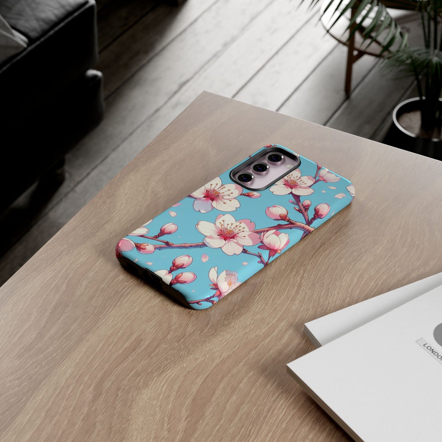 Anime Phone Case, Sakura Blossom Tough Case, Friend Gift, Japanese Culture, Protective Cover, Anime Lover Gift
