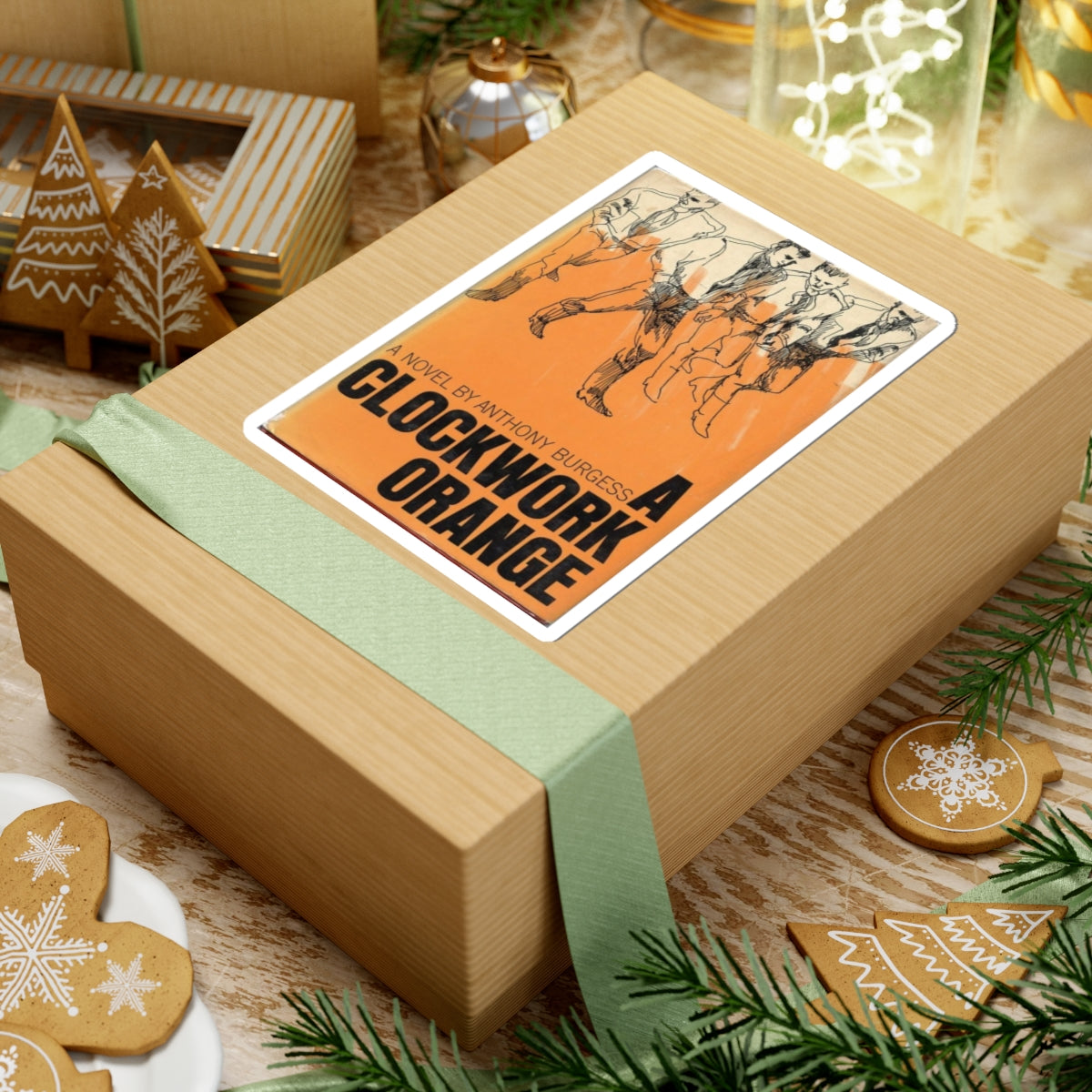 Vintage Book Cover Sticker, A Clockwork Orange by Anthony Burgess, Literature Gift, Book Lover Decal, Retro Aesthetic