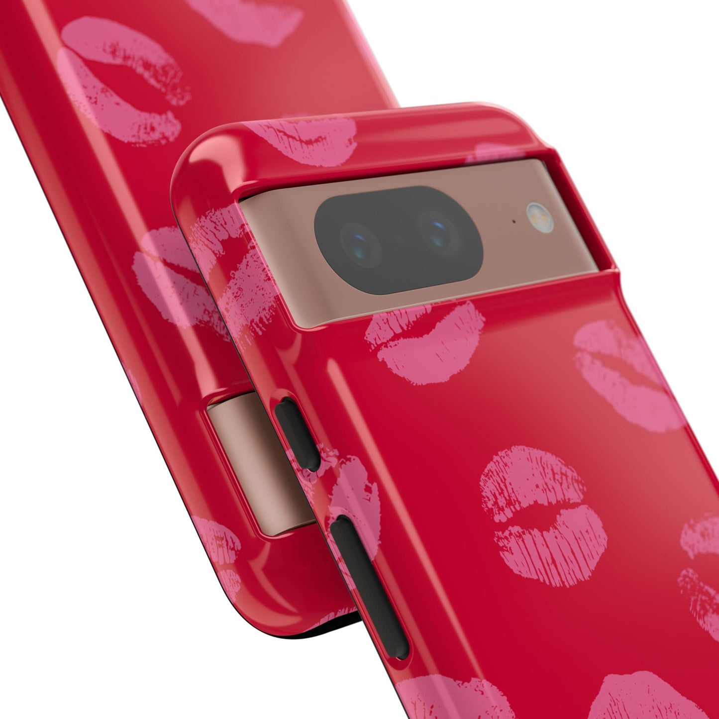 Lipstick Kisses Phone Case, Chic Tough Case for iPhone, Pixel, Galaxy, Stylish Gift for Girlfriend