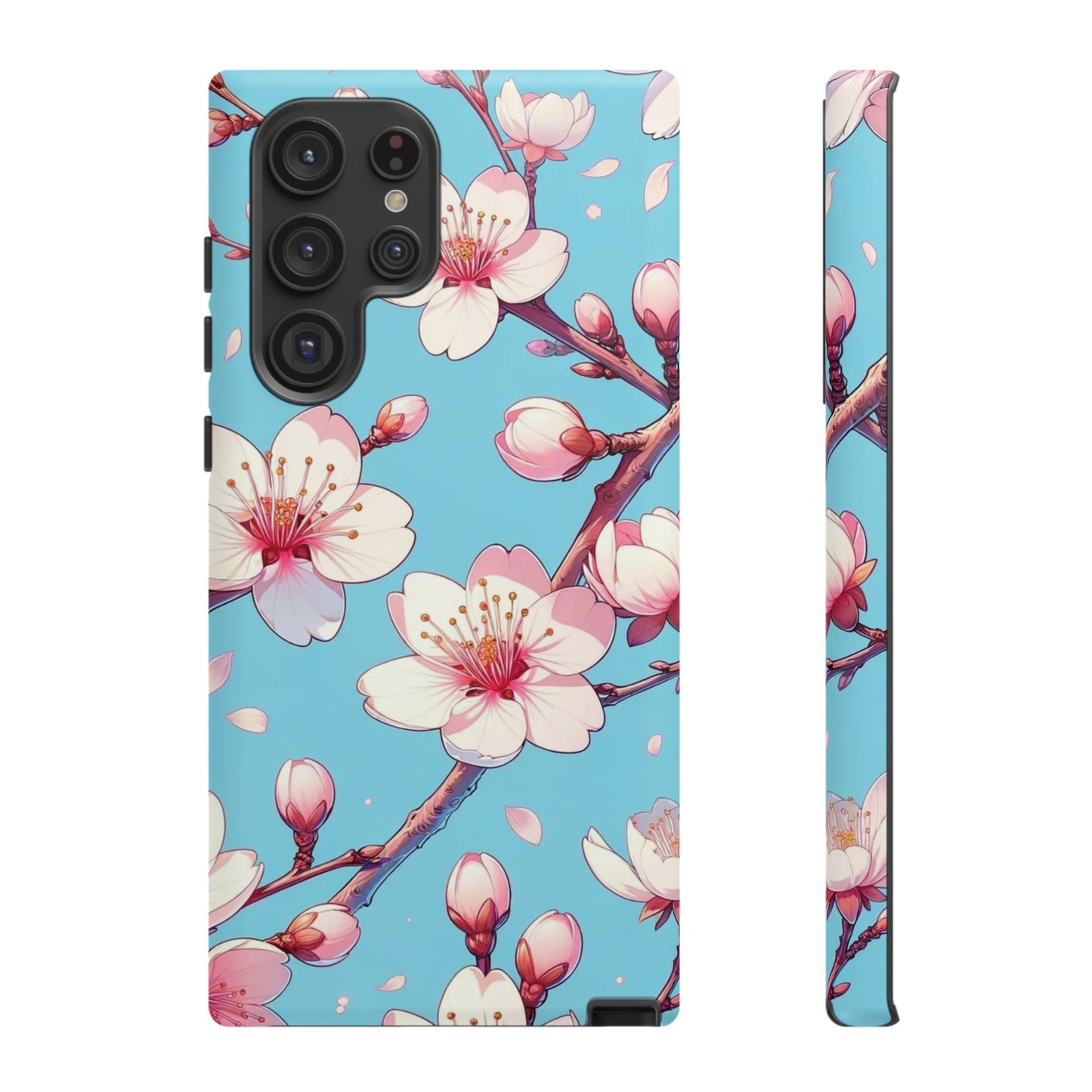 Anime Phone Case, Sakura Blossom Tough Case, Friend Gift, Japanese Culture, Protective Cover, Anime Lover Gift