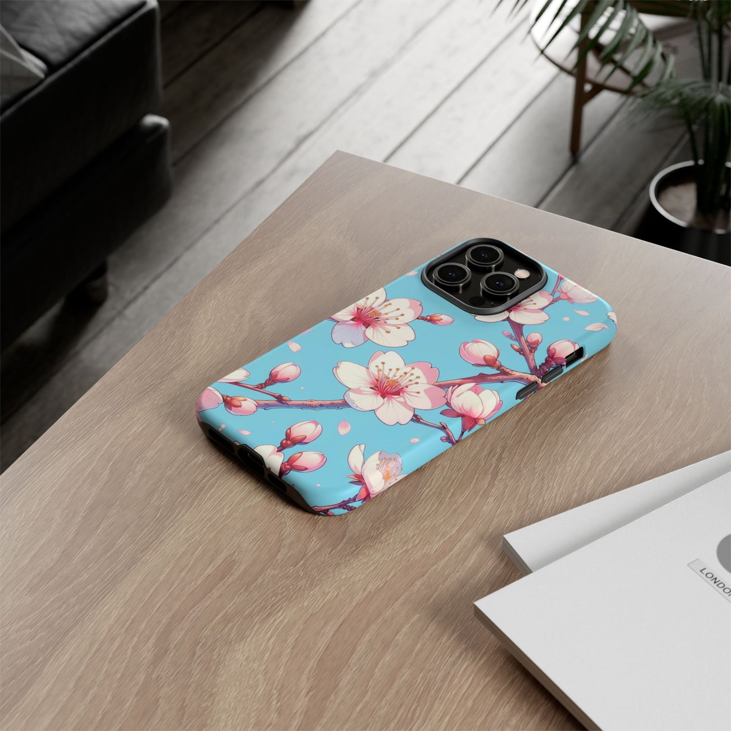 Anime Phone Case, Sakura Blossom Tough Case, Friend Gift, Japanese Culture, Protective Cover, Anime Lover Gift