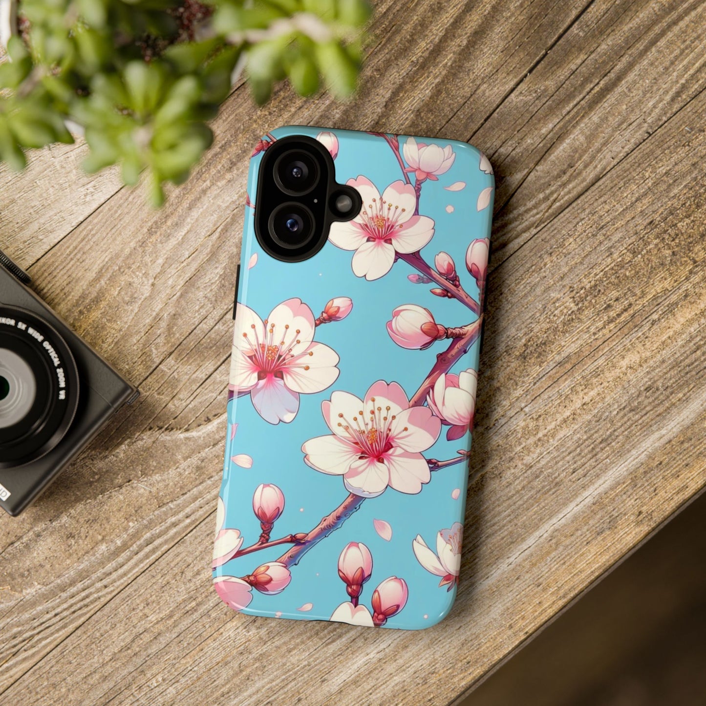 Anime Phone Case, Sakura Blossom Tough Case, Friend Gift, Japanese Culture, Protective Cover, Anime Lover Gift