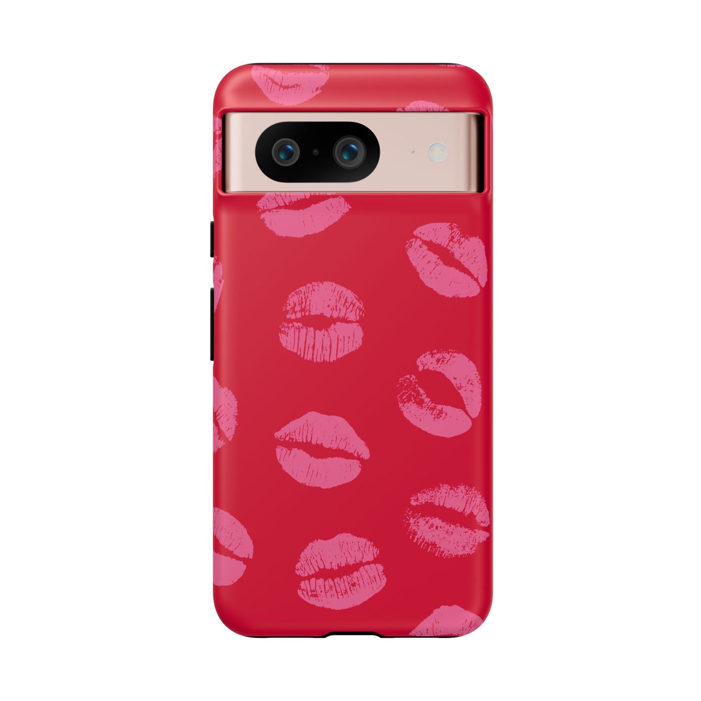 Lipstick Kisses Phone Case, Chic Tough Case for iPhone, Pixel, Galaxy, Stylish Gift for Girlfriend