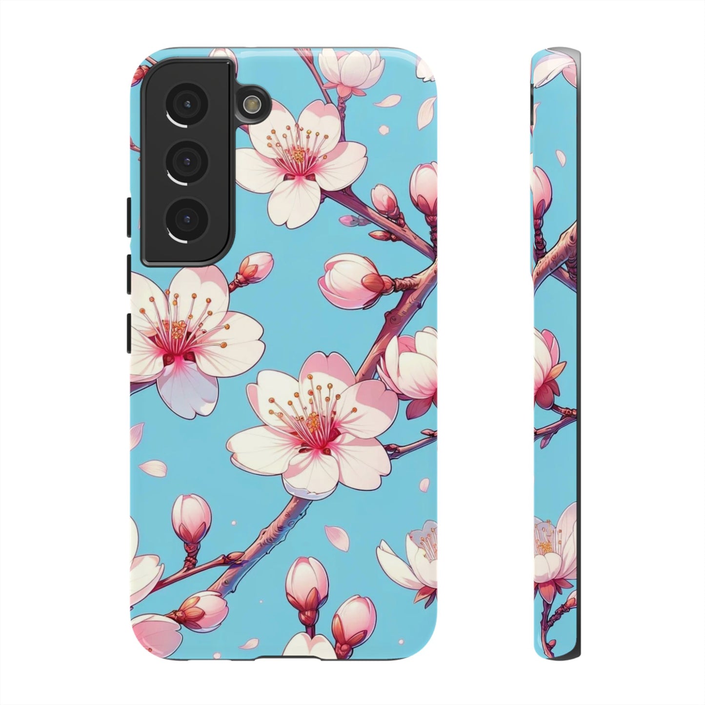 Anime Phone Case, Sakura Blossom Tough Case, Friend Gift, Japanese Culture, Protective Cover, Anime Lover Gift