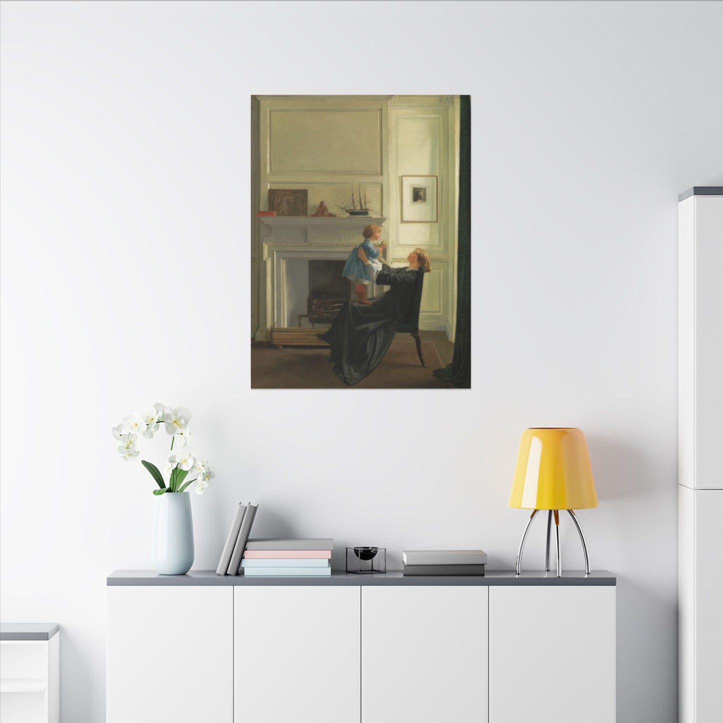 Mother and Child Canvas Print by Sir William Rothenstein, Perfect Mother's Day Gift, Present for Mom's Birthday
