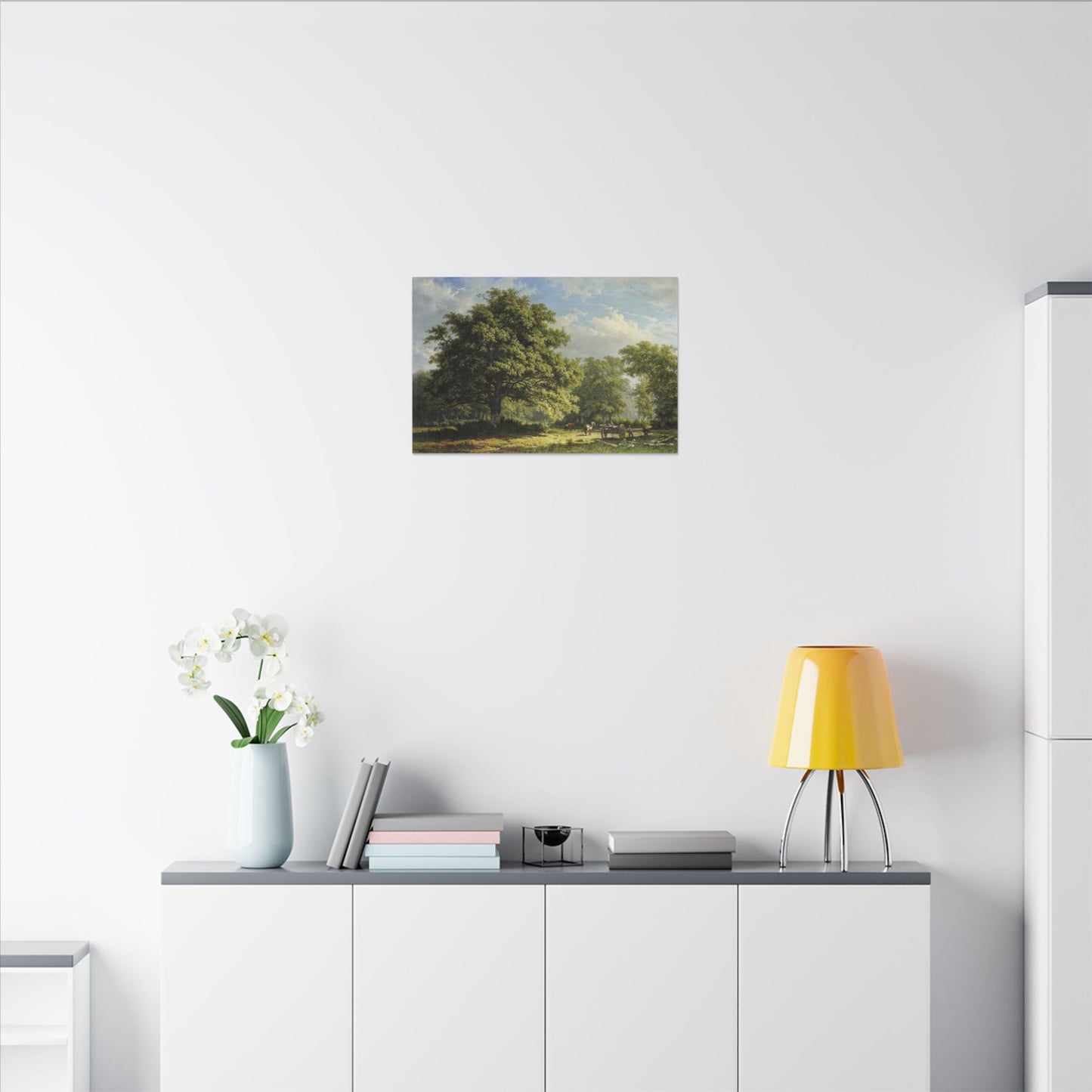 Bentheim Forest Canvas Art by George Andries Roth, Serene Nature Landscape Wall Decor, Luxurious Gift
