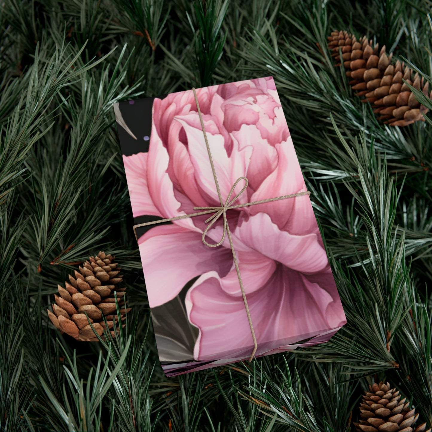 Pink Peonies and Crystal Dreams Gift Wrapping Paper - Luxurious and Elegant Floral Wrap