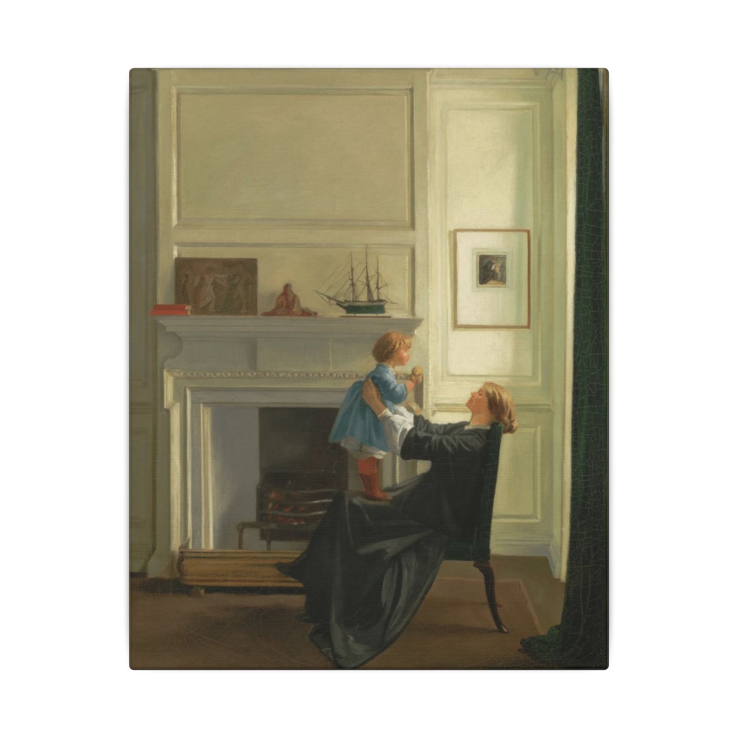 Mother and Child Canvas Print by Sir William Rothenstein, Perfect Mother's Day Gift, Present for Mom's Birthday
