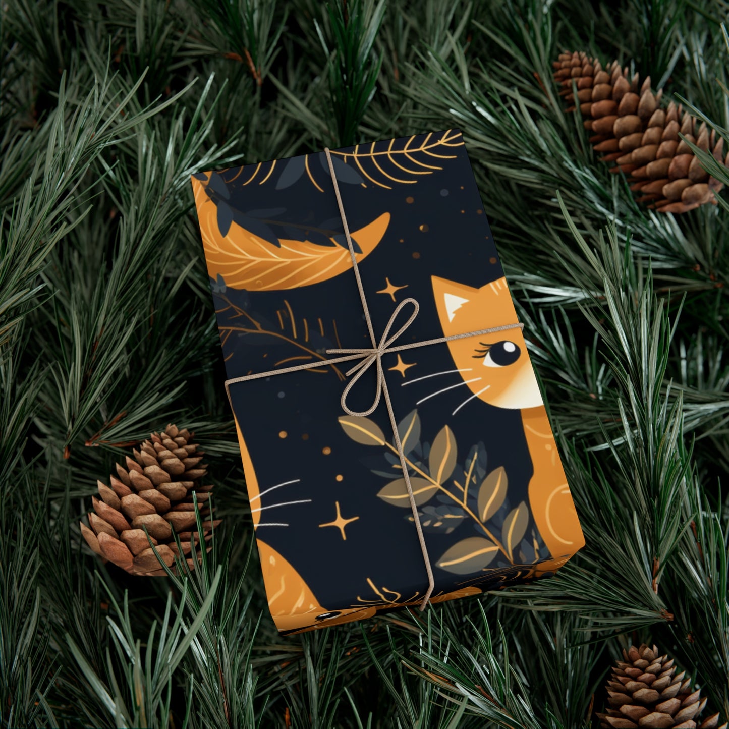 Adorable Cat Illustrated Gift Wrapping Paper - Cute and Vibrant - Eco-Friendly - Perfect for Cat Lovers