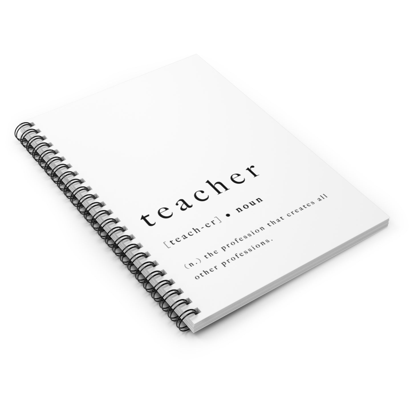 Teacher Definition Notebook, Inspirational Gift for Teachers, Back-to-School Supplies, Ruled Notebook
