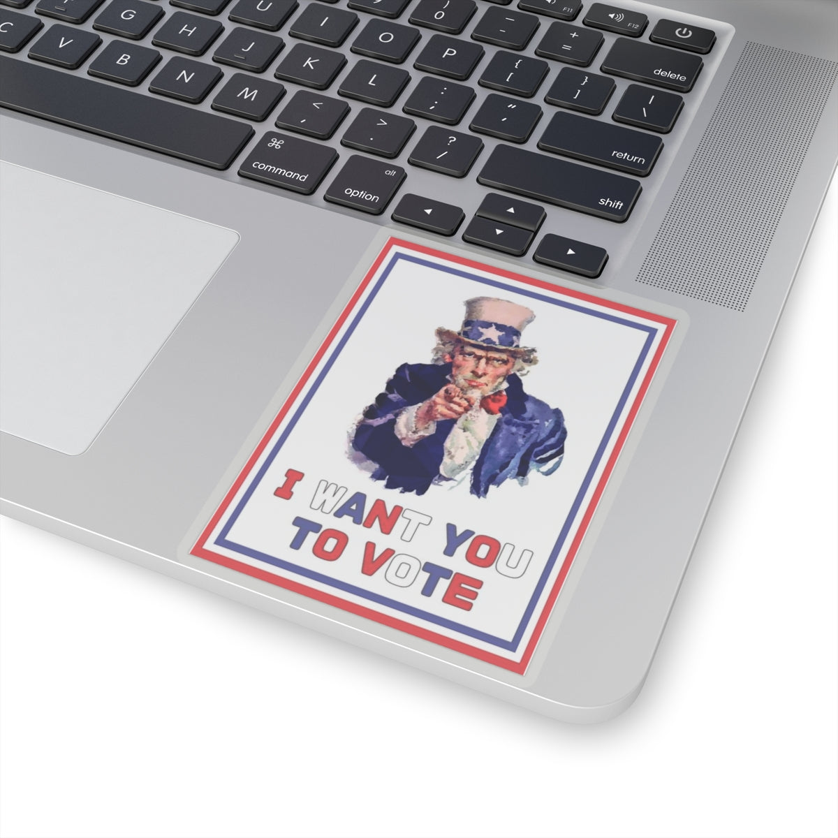 US Election Sticker, Uncle Sam, I Want You to Vote Decal, 2024 Election Campaign, Patriotic Vinyl for Laptops and Water Bottles