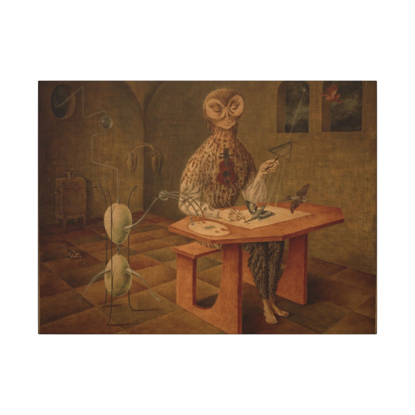 Remedios Varo The Creation of The Birds Canvas Print, Surrealist Art Masterpiece