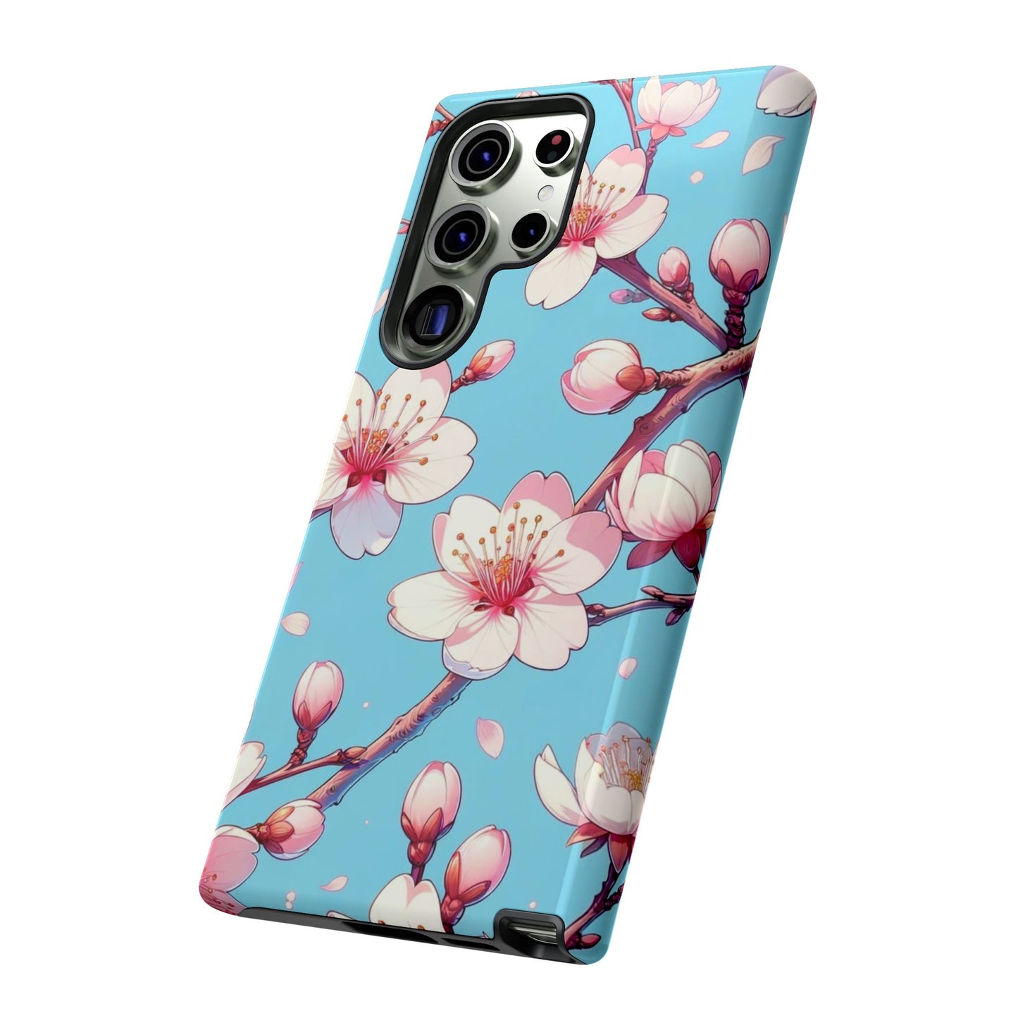 Anime Phone Case, Sakura Blossom Tough Case, Friend Gift, Japanese Culture, Protective Cover, Anime Lover Gift
