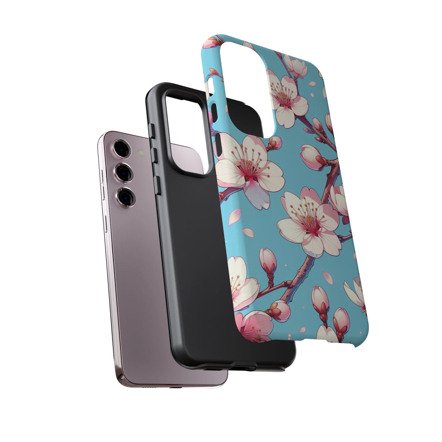 Anime Phone Case, Sakura Blossom Tough Case, Friend Gift, Japanese Culture, Protective Cover, Anime Lover Gift