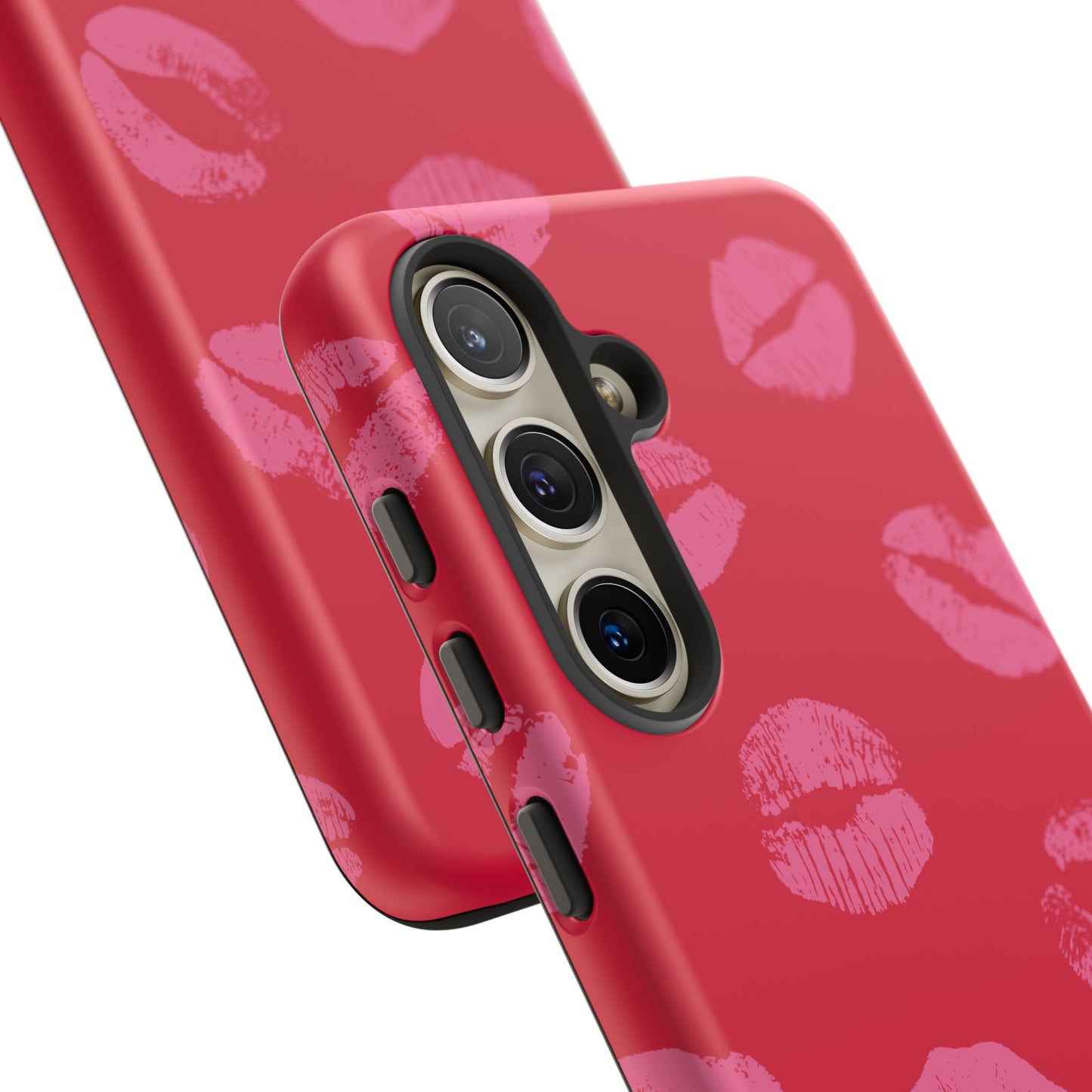 Lipstick Kisses Phone Case, Chic Tough Case for iPhone, Pixel, Galaxy, Stylish Gift for Girlfriend