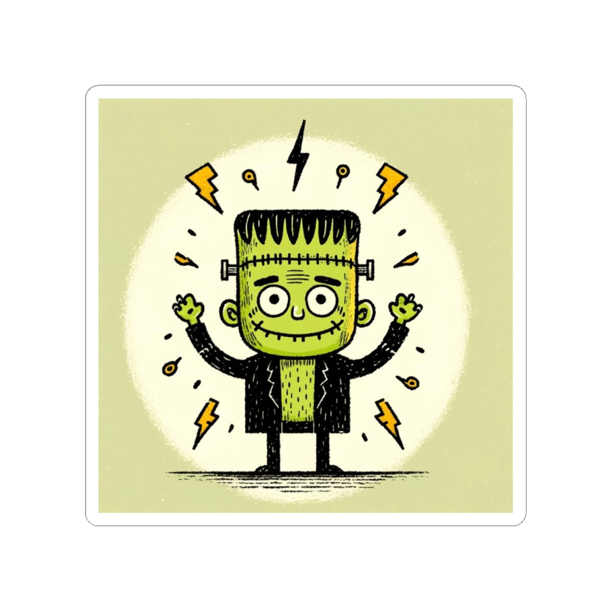 Cute Frankenstein Monster Vinyl Decal Sticker, Perfect Gift for Kids, Halloween Spooky Season Decor