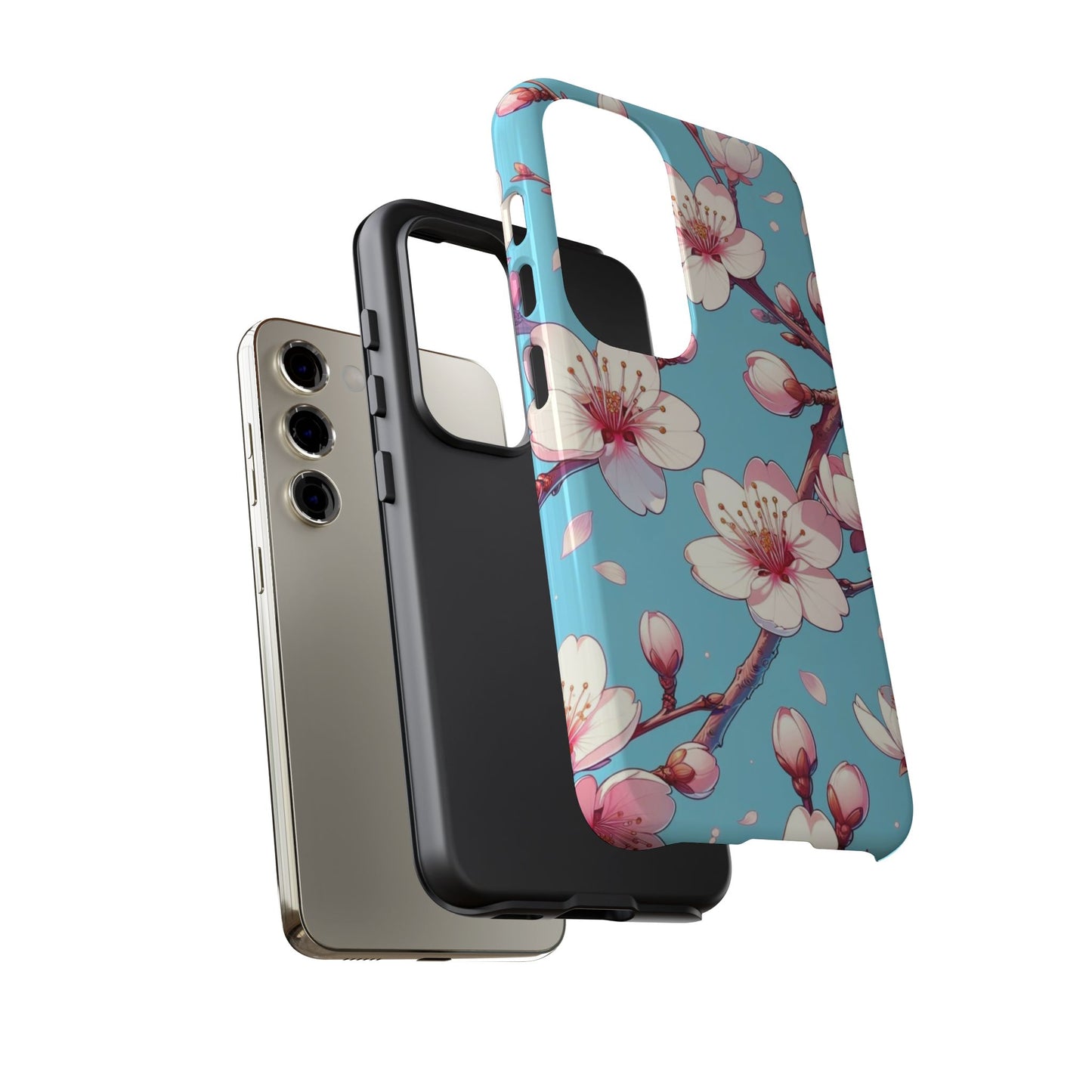 Anime Phone Case, Sakura Blossom Tough Case, Friend Gift, Japanese Culture, Protective Cover, Anime Lover Gift
