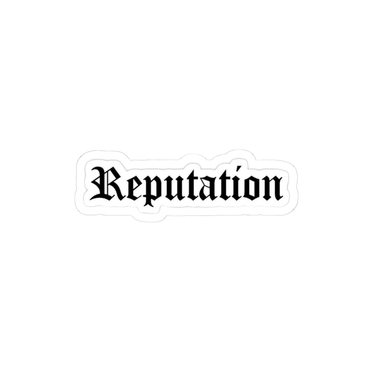 Reputation Font Vinyl Sticker, Edgy Kiss Cut Decal for Fans, Perfect for Water Bottles, Laptops, and More
