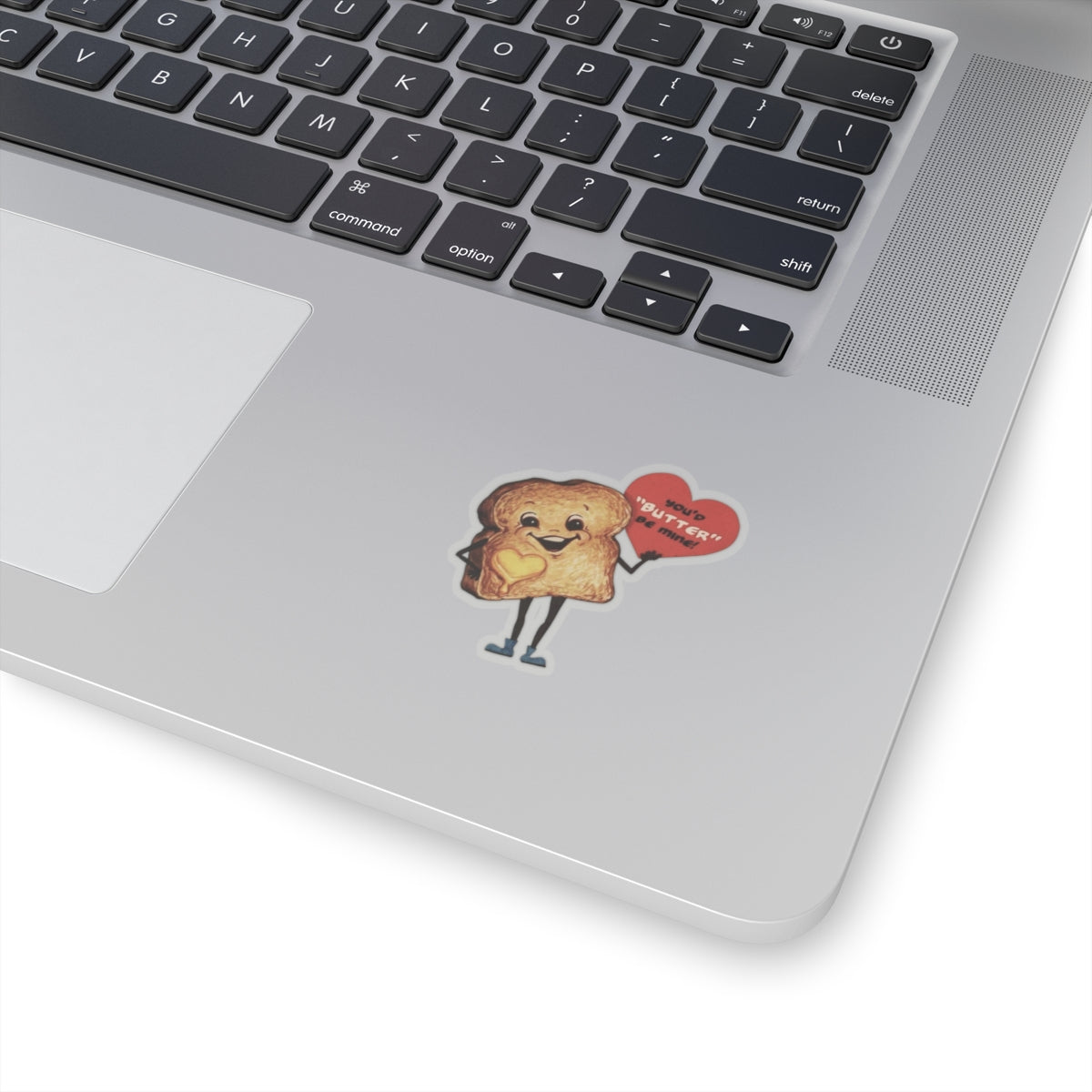 Funny Retro Romantic Sticker, Vintage St Valentines Day, Butter Be Mine Decal, Nostalgic Cute Heartfelt Toast Design for Loved Ones