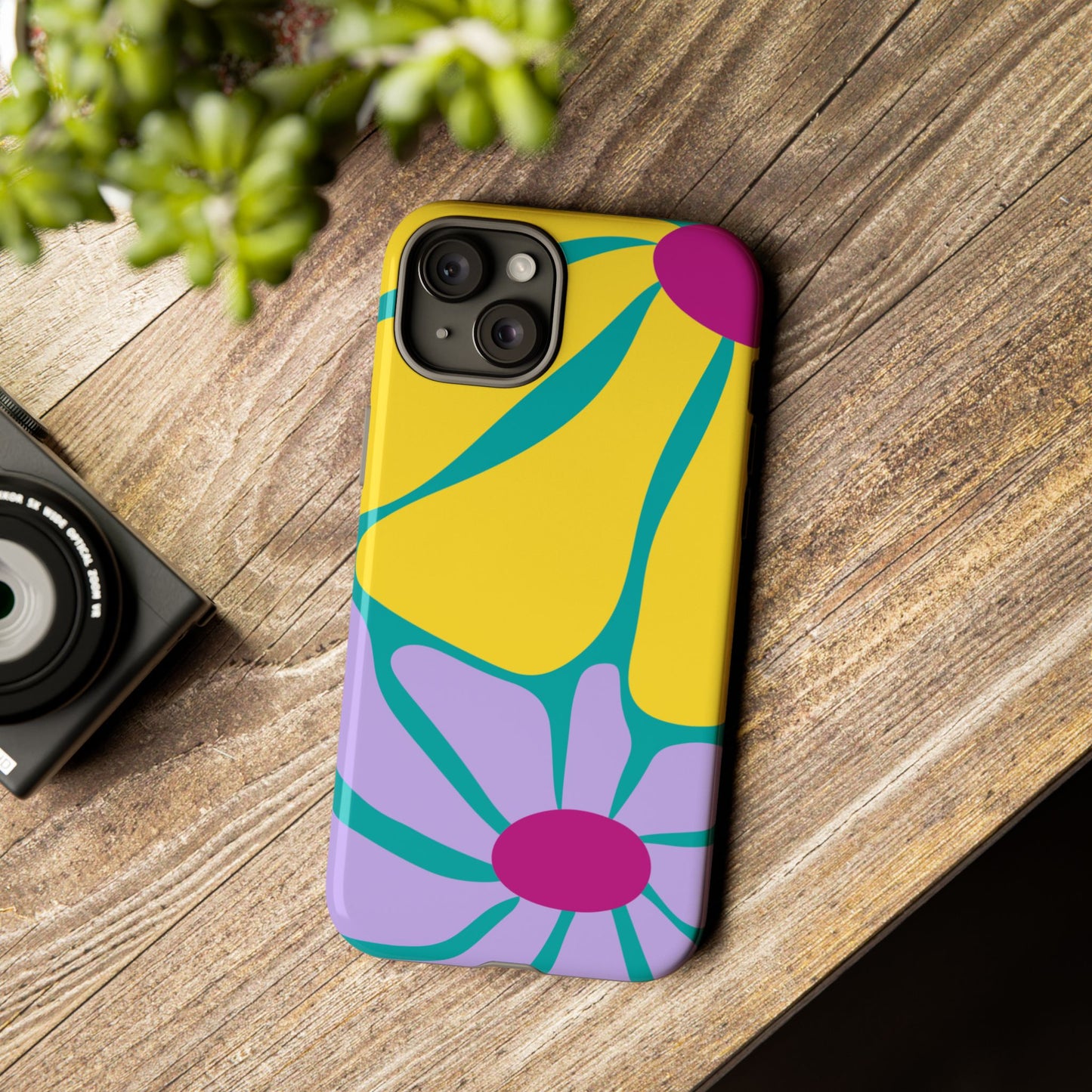 Matisse Style Floral Tough Phone Case, Colorful Abstract Flowers, Gift for Art Lovers, Wide Range of Smartphones