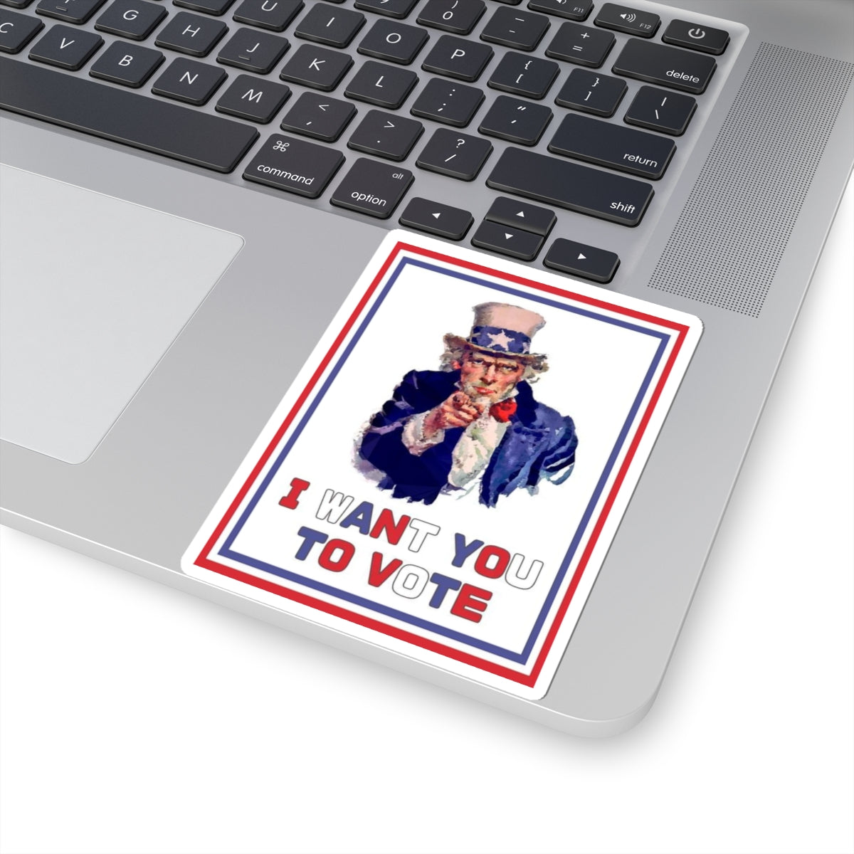 US Election Sticker, Uncle Sam, I Want You to Vote Decal, 2024 Election Campaign, Patriotic Vinyl for Laptops and Water Bottles