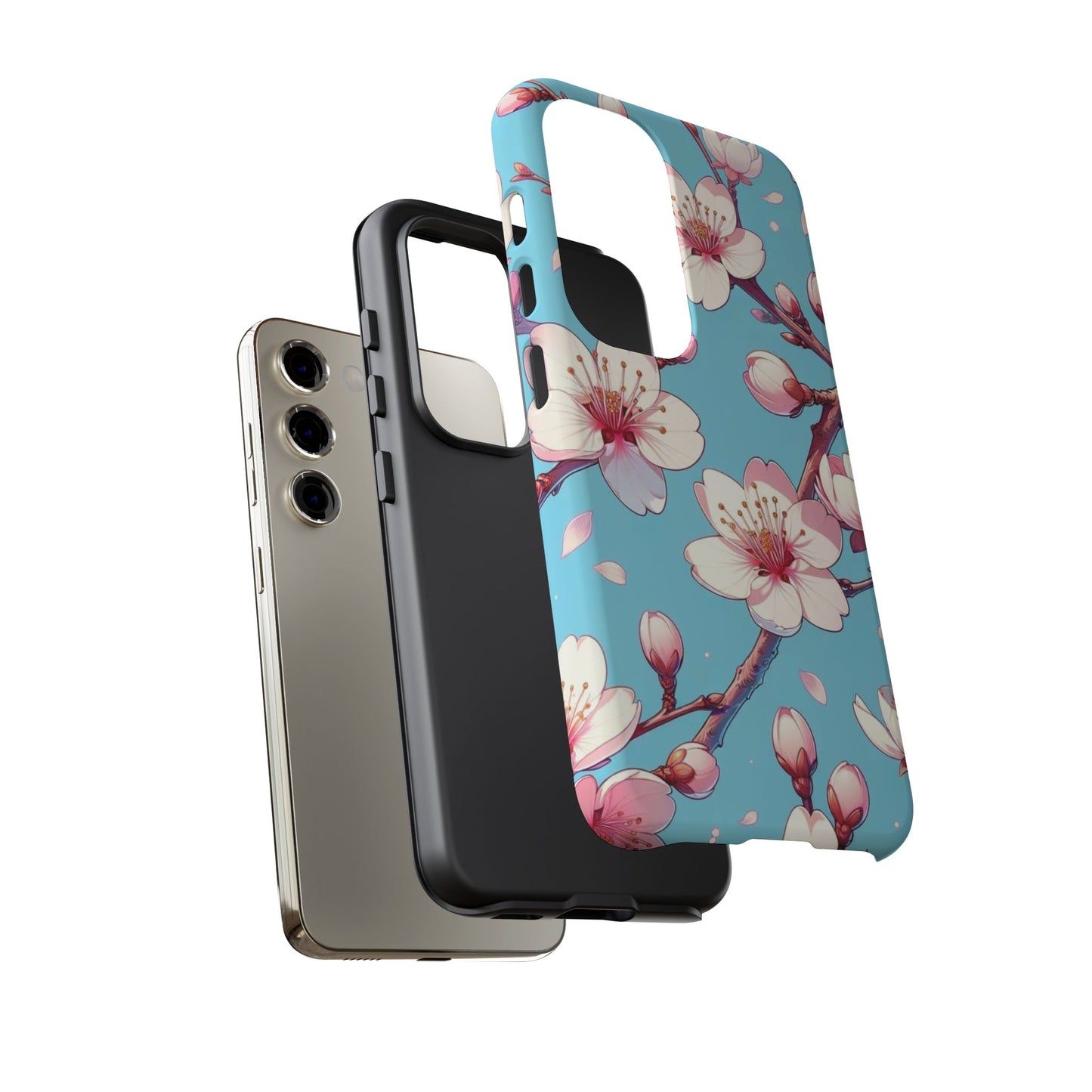 Anime Phone Case, Sakura Blossom Tough Case, Friend Gift, Japanese Culture, Protective Cover, Anime Lover Gift