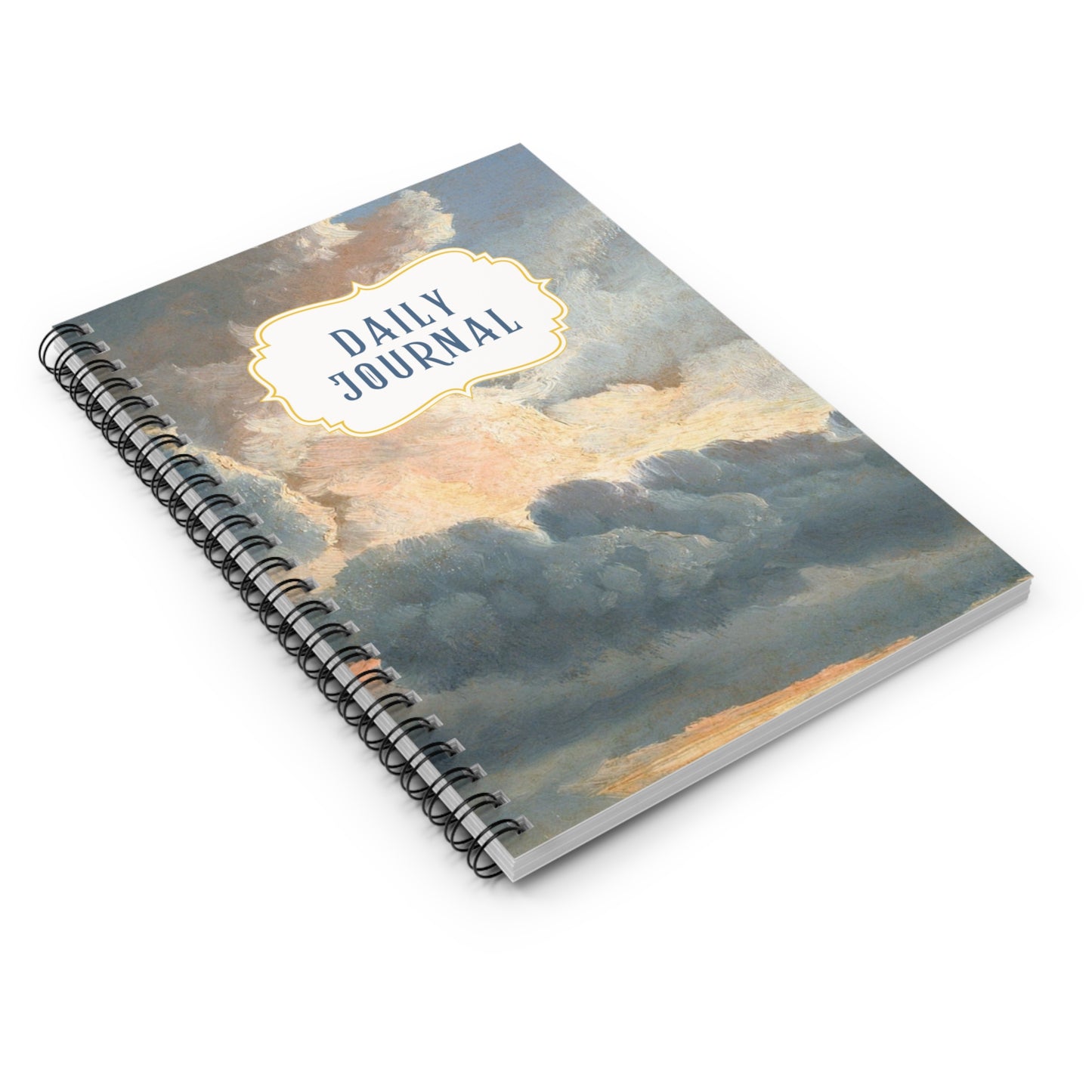 Clouds Sunset Study Notebook - Simon Alexandre Clement Denis Art - Ruled Spiral Journal for Art and Nature Lovers