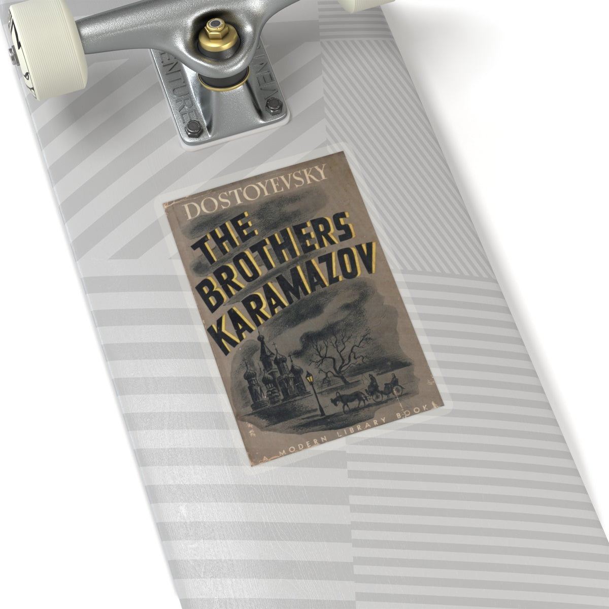 Vintage The Brothers Karamazov Book Cover Decal Sticker, Literary Gift for Literature Lovers, Sticker for Laptop and Water Bottle